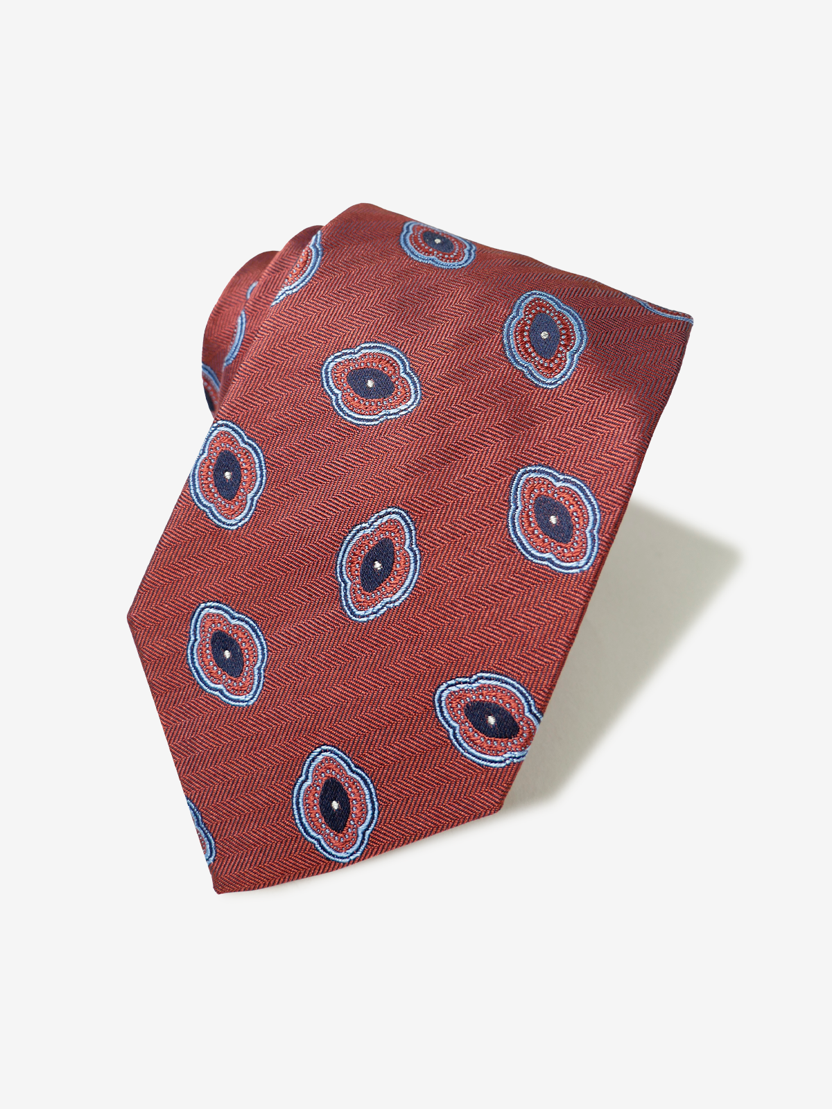 Classico Seta|Floral Medallion Tie|レッド