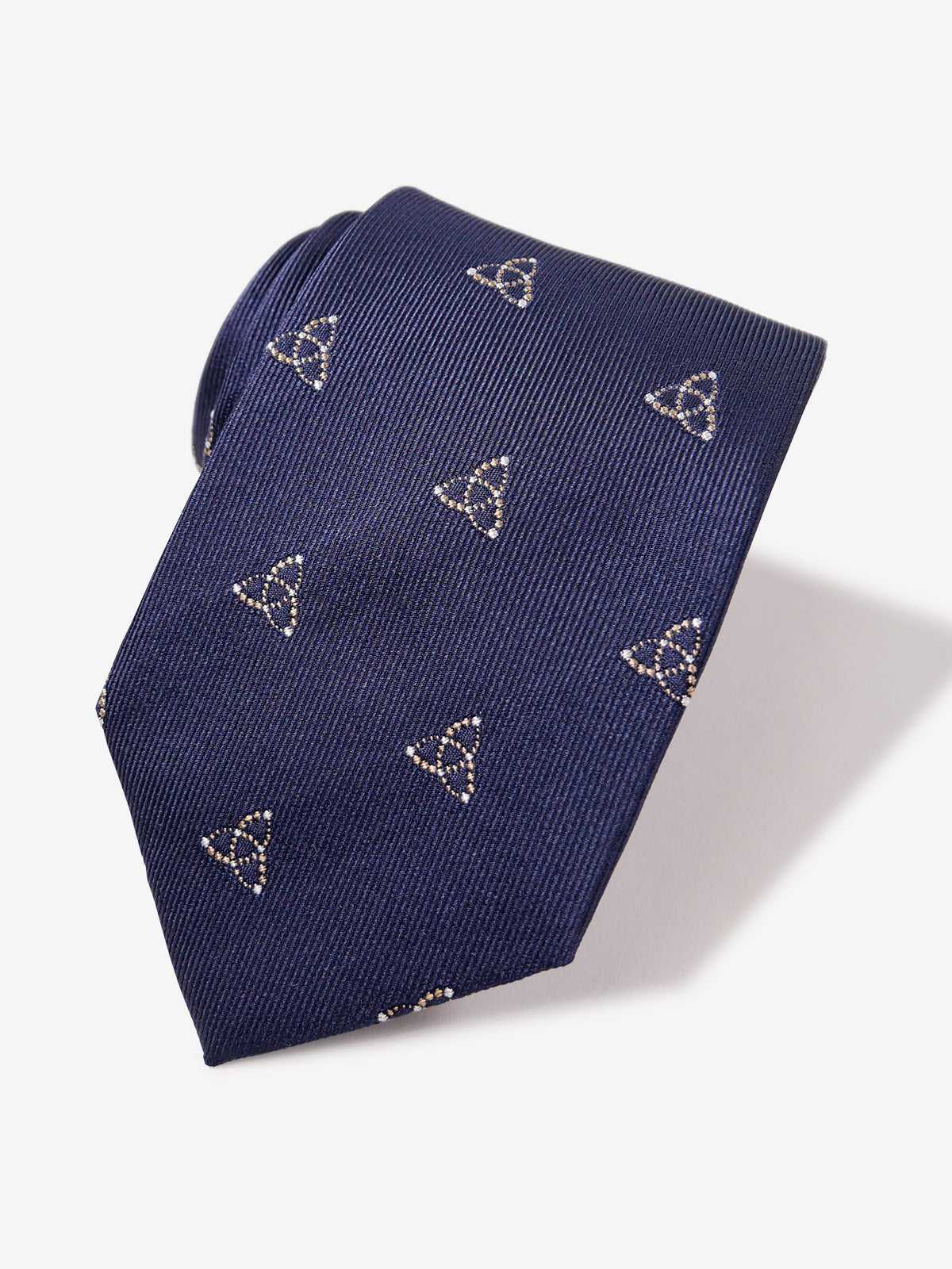 Classico Seta|Geo Pattern Neat Tie|ネイビー
