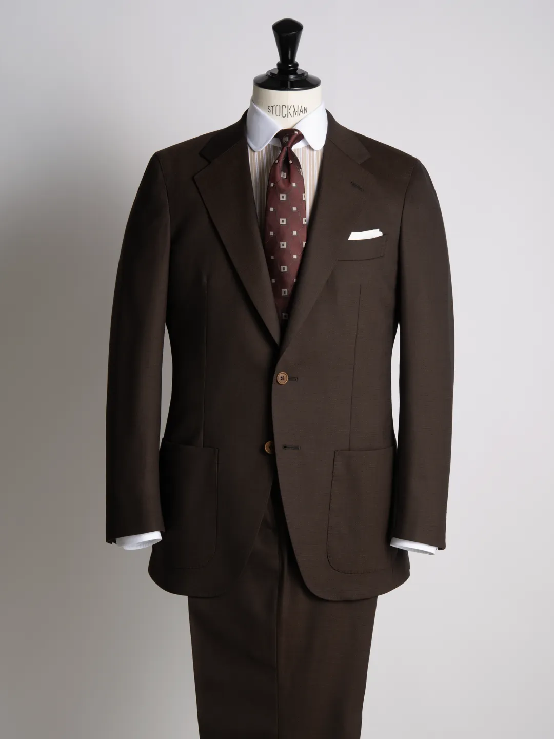 Classico Seta|Geo Pattern Neat Tie|ボルドー