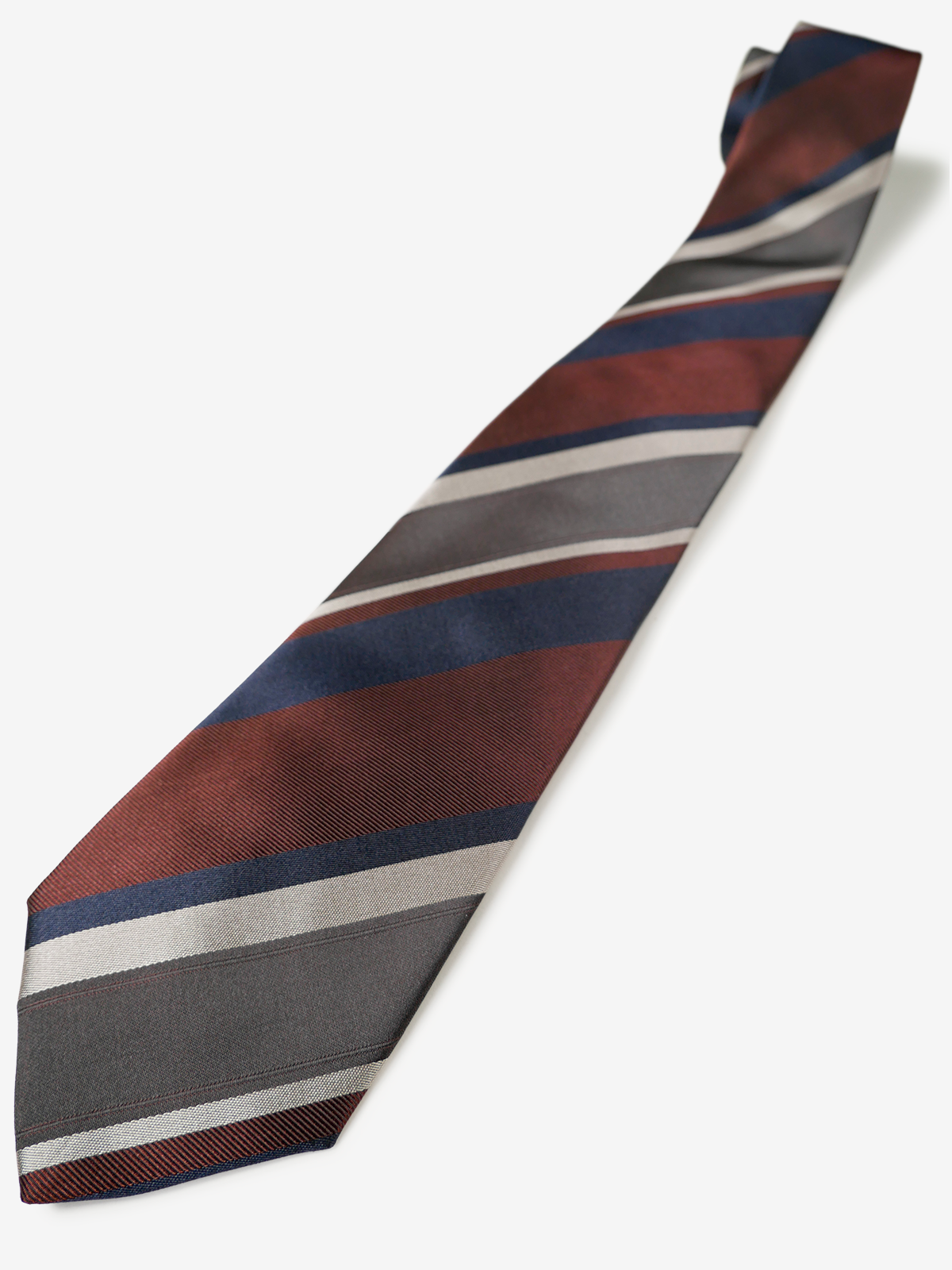 Classico Seta|Stripe Tie|ボルドー