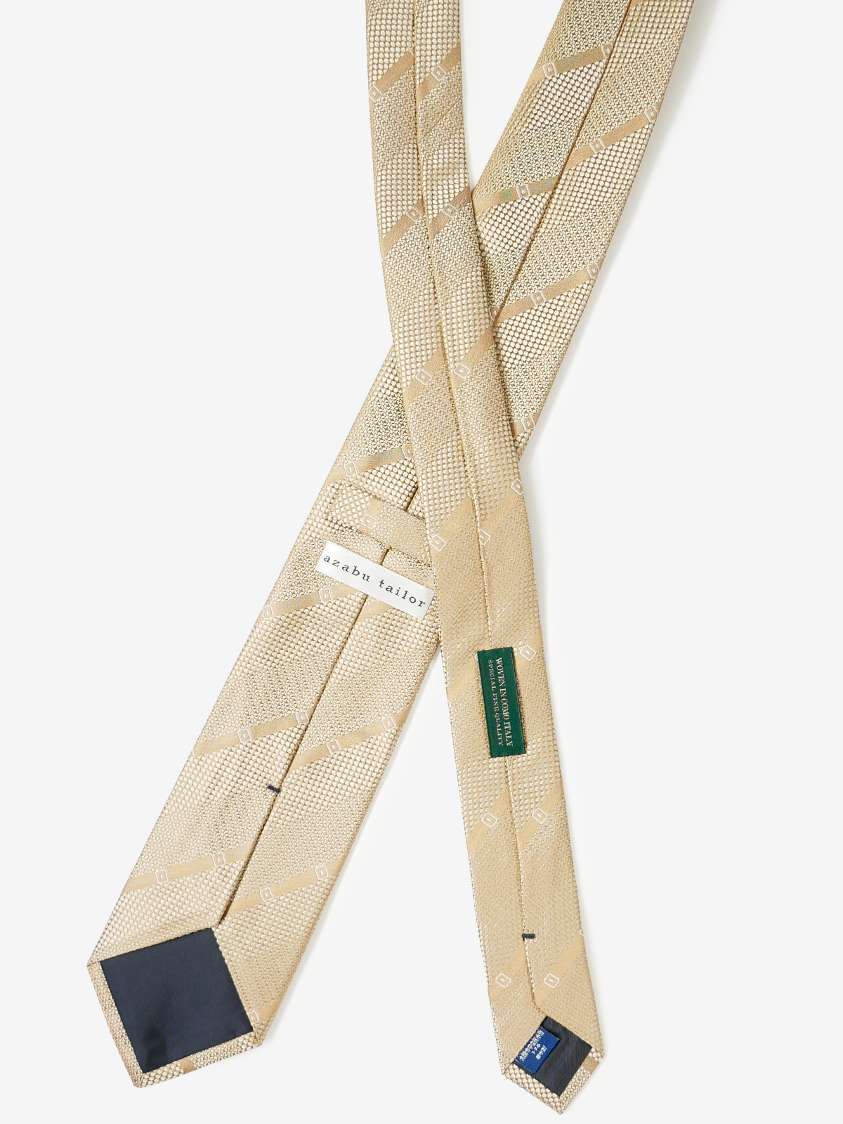 Mantero|Stripe Tie|ベージュ