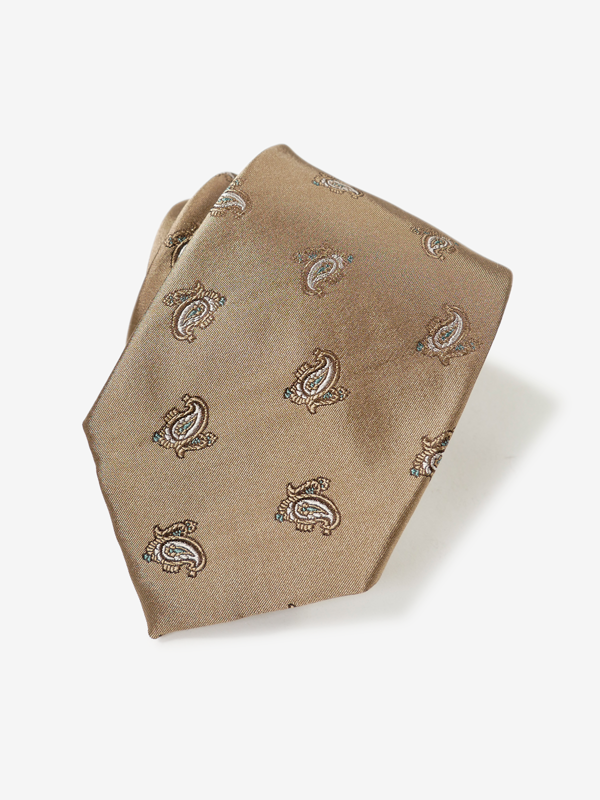Classico Seta|Paisley Neat Tie|ベージュ