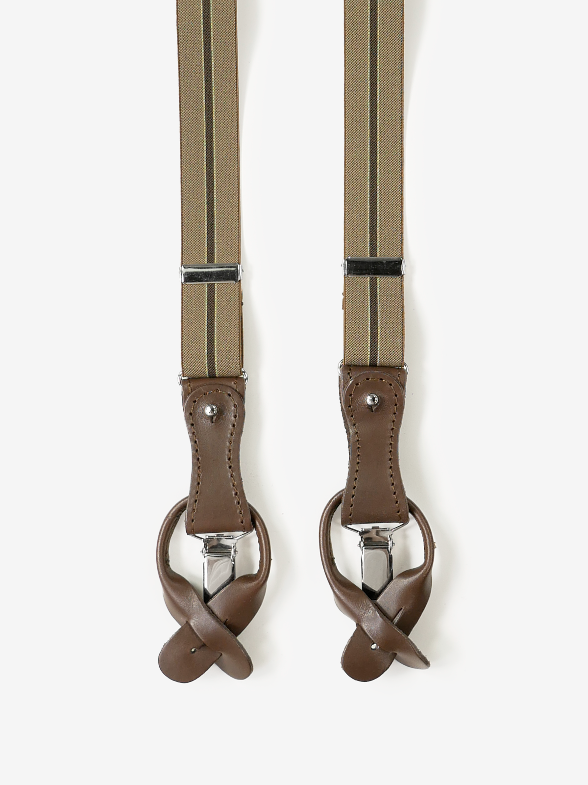 ラ・デュカル|ストライプサスペンダー|ベージュ ラ・デュカル|ストライプサスペンダー|ベージュ