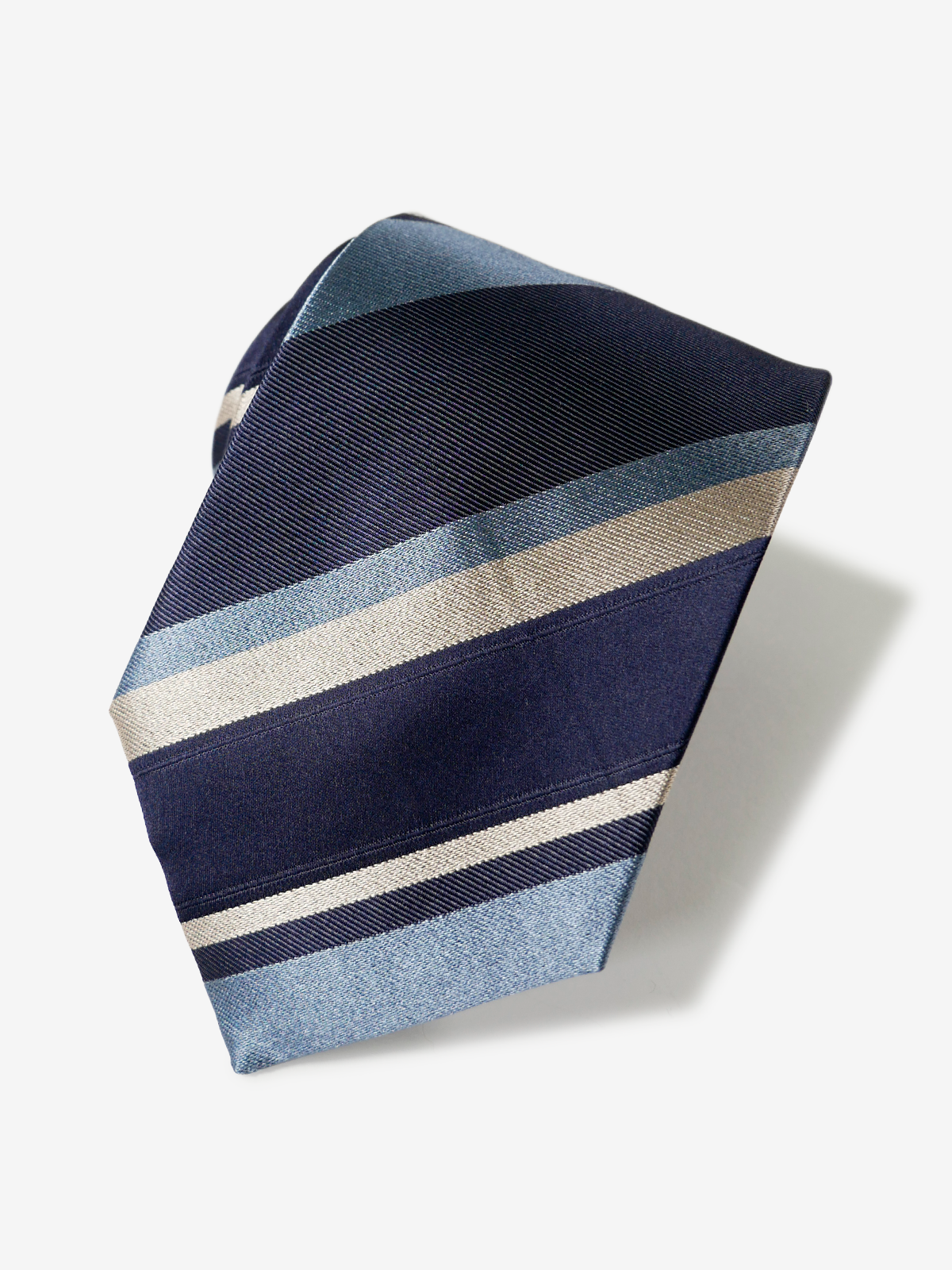 Classico Seta|Stripe Tie|ブルー