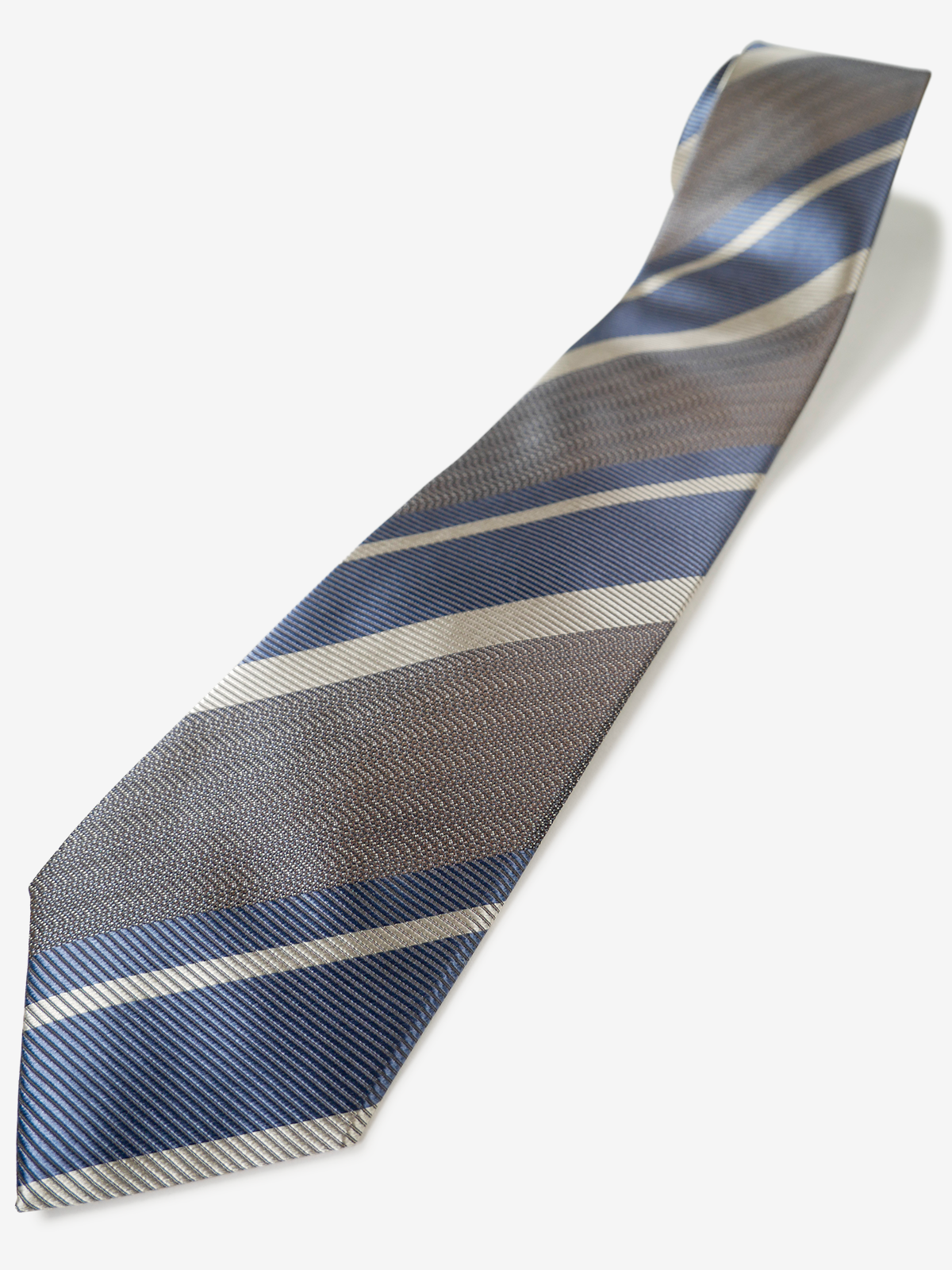 Classico Seta|Stripe Tie|グレー