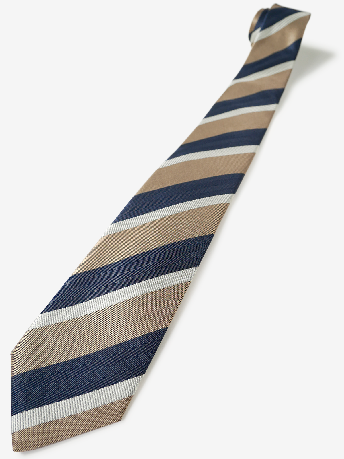 Classico Seta|Stripe Tie|ベージュ