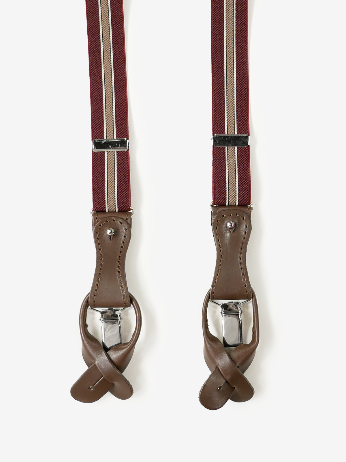 La Ducale|Stripes Suspenders|ボルドー