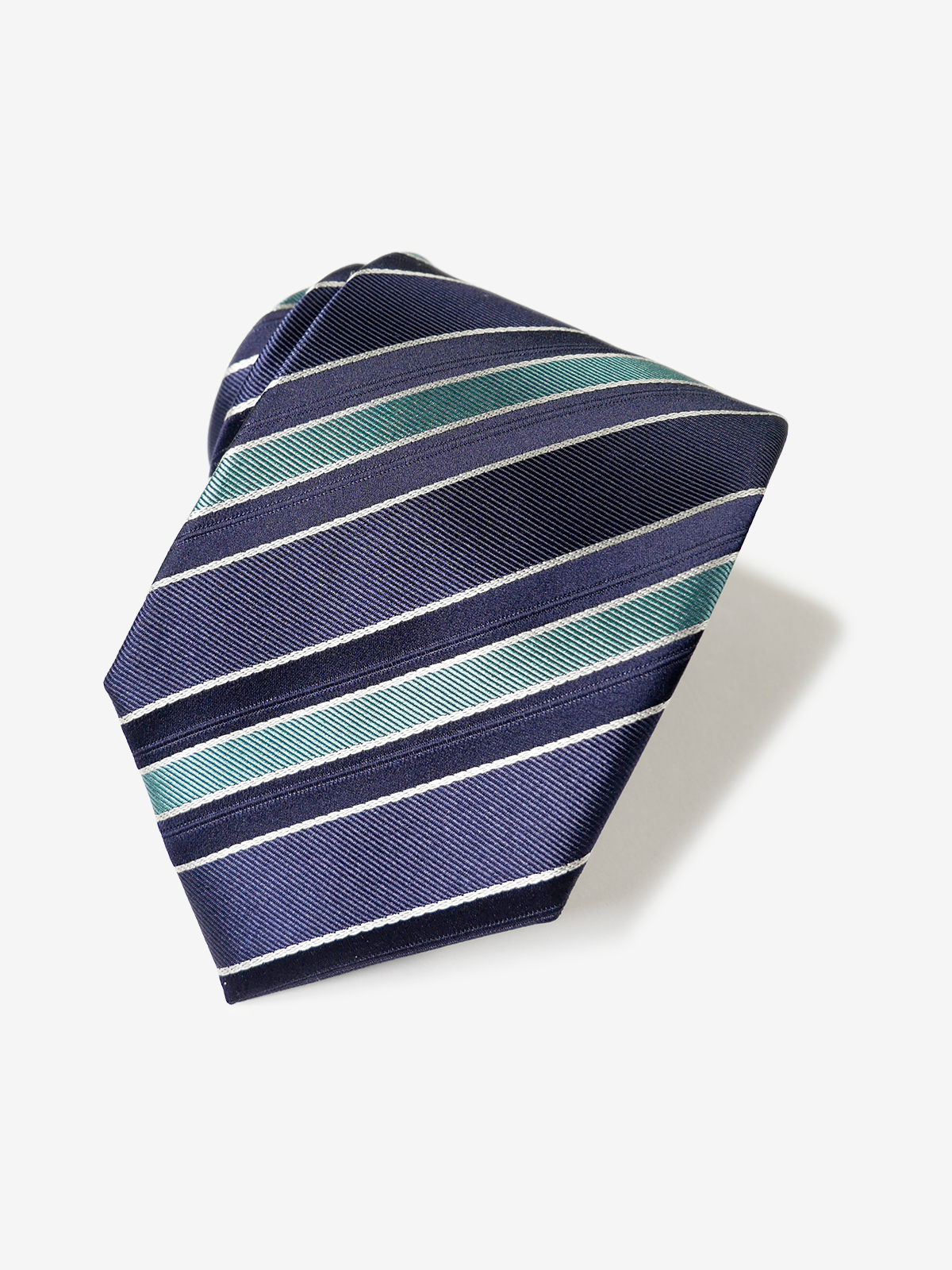 Classico Seta|Stripe Tie|グリーン