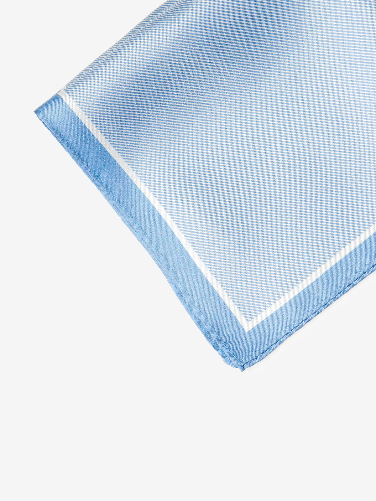 Classico Seta|Silk Pocket Square|サックスブルー