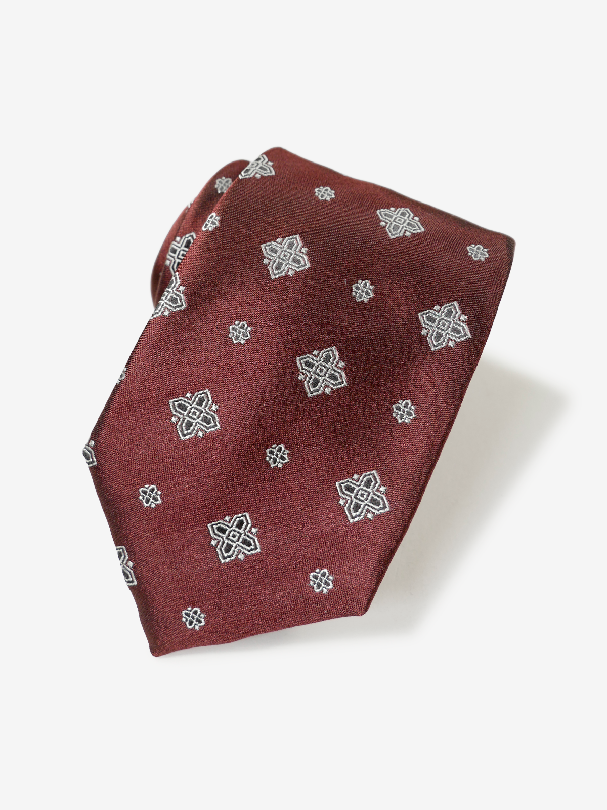 Classico Seta|Medallion Tie|ボルドー