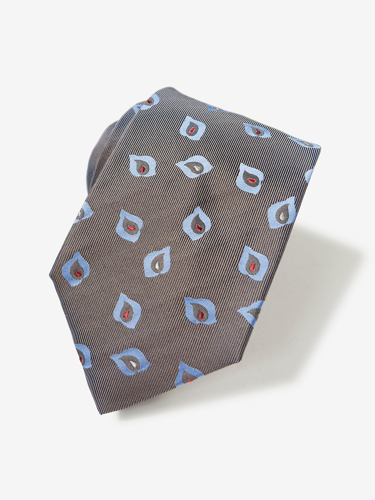 Classico Seta|Paisley Neat Tie|グレイッシュブラウン