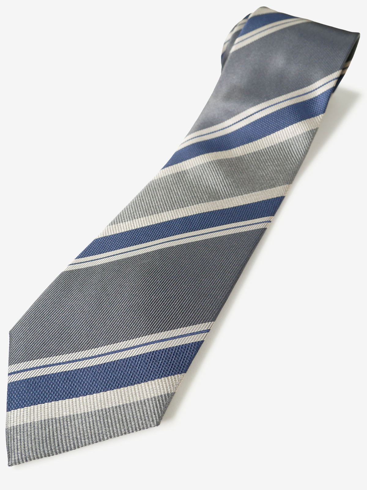 Classico Seta|Stripe Tie|グレー