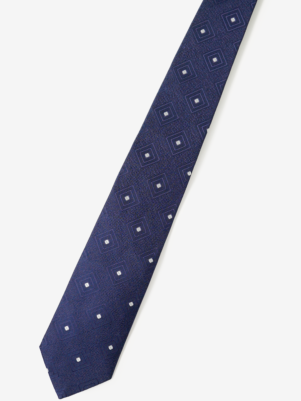 Seaward & Stearn|Geo Pattern Neat Tie|ネイビー