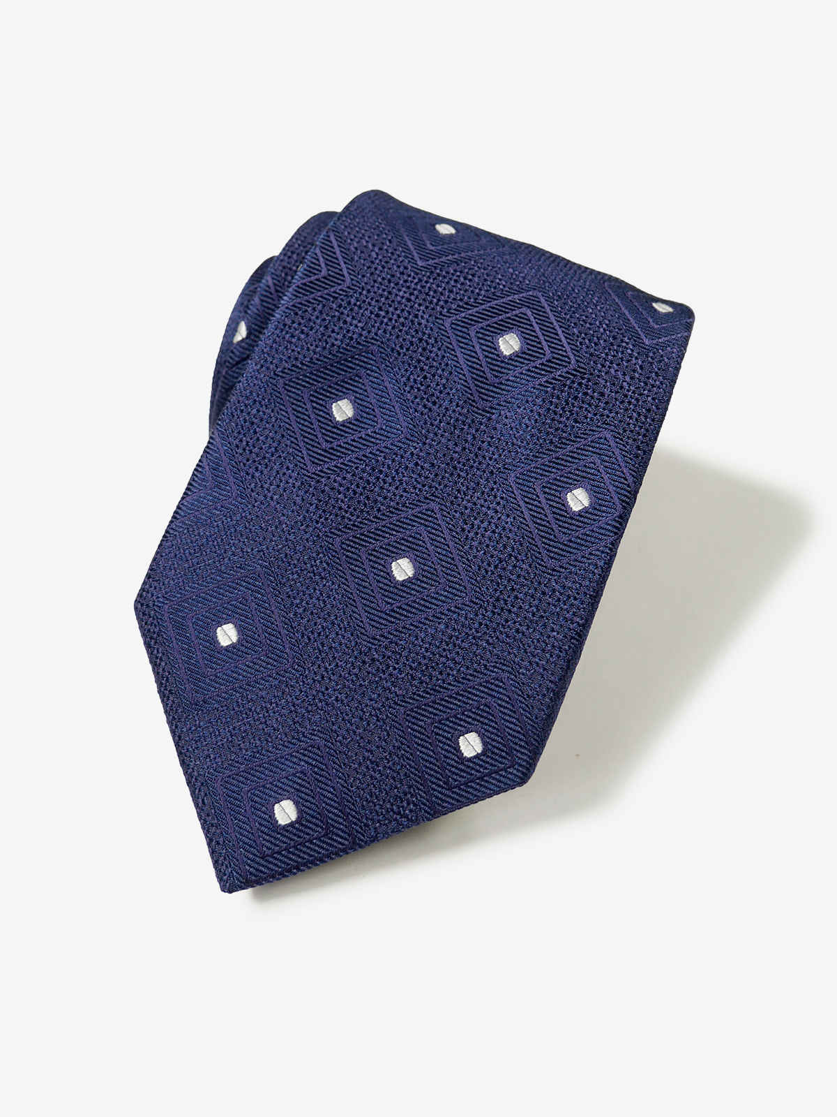 Seaward & Stearn|Geo Pattern Neat Tie|ネイビー