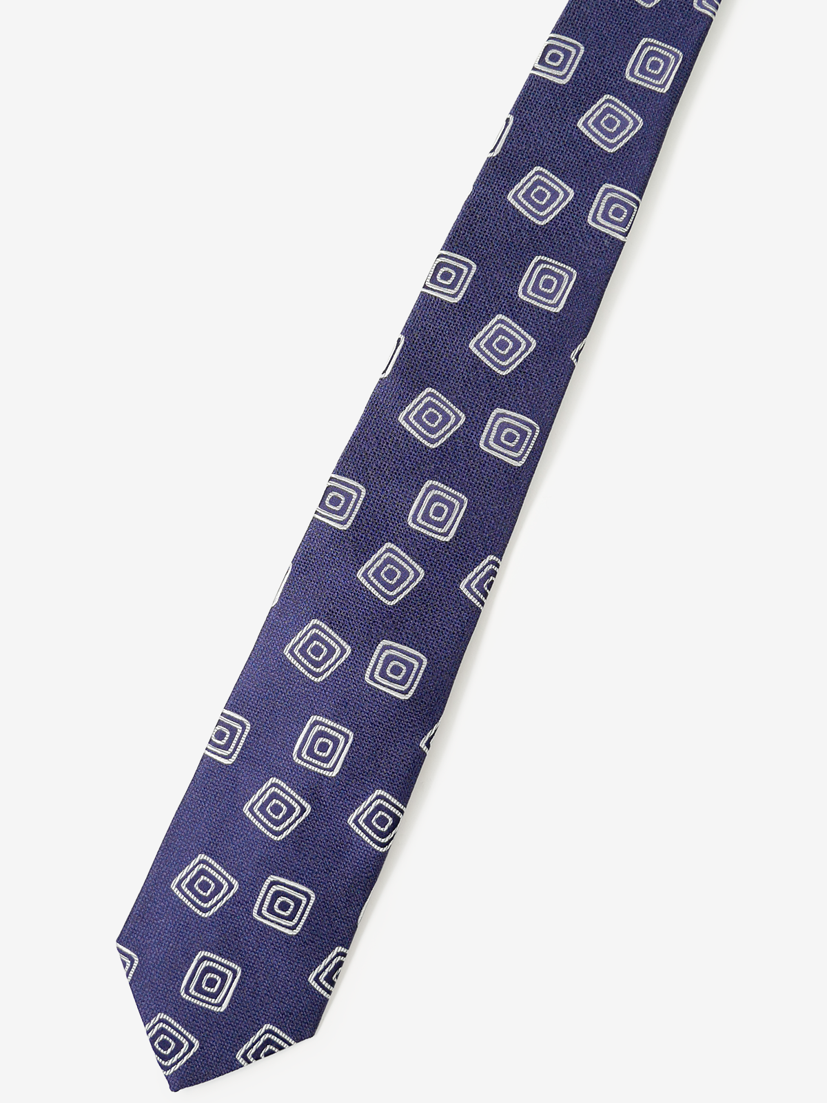 Seaward & Stearn|Geo Pattern Neat Tie|ネイビー