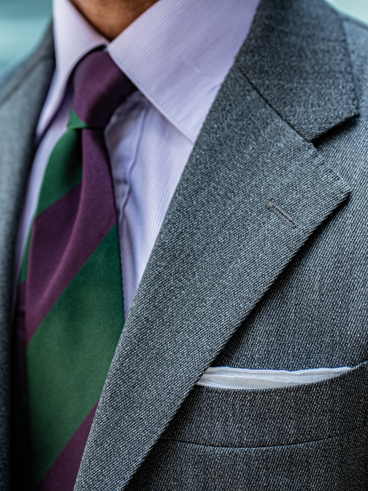 Block Stripe Tie|パープル