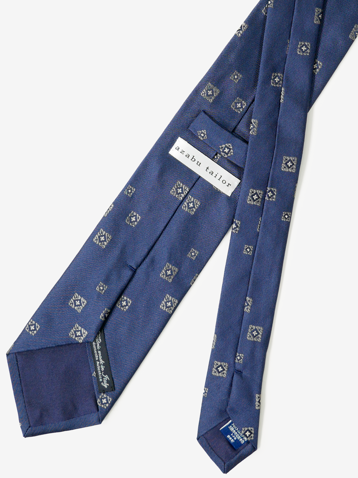 Classico Seta|Square Neat Tie|ネイビー
