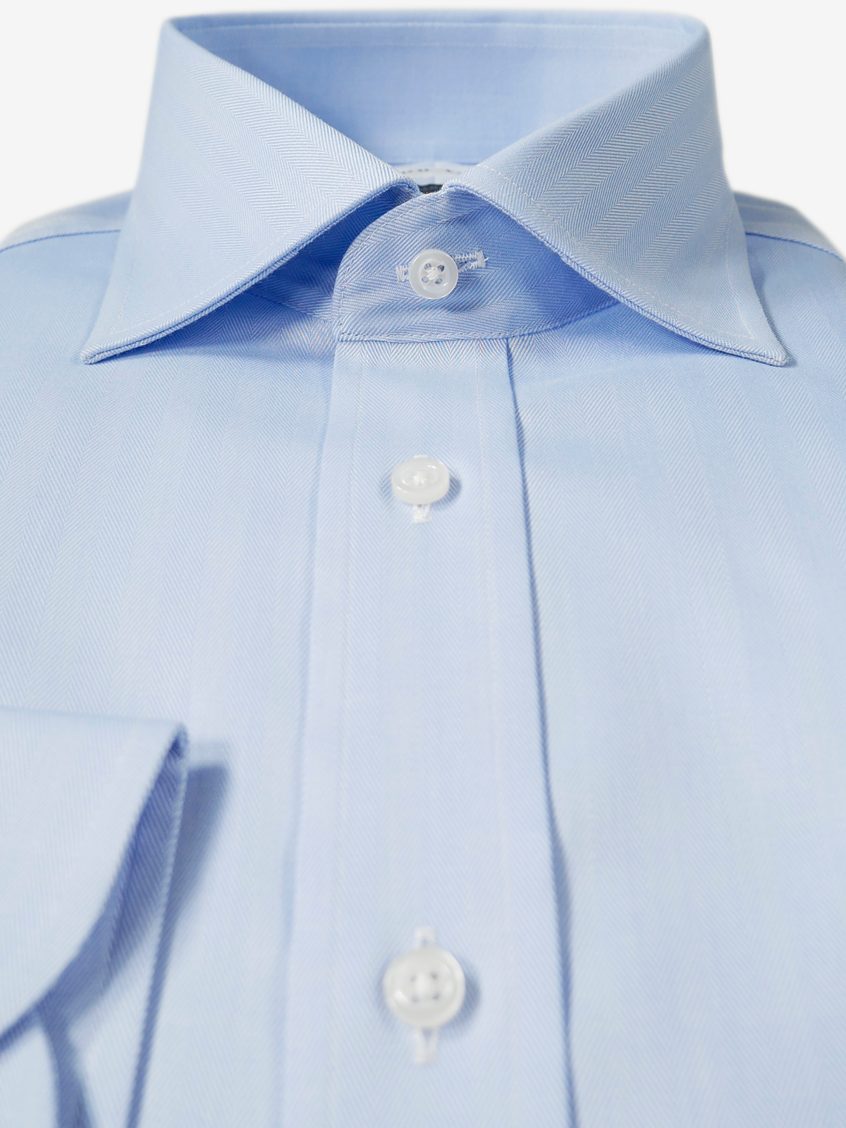 World Traveler Herringbone Shirt|ブルー