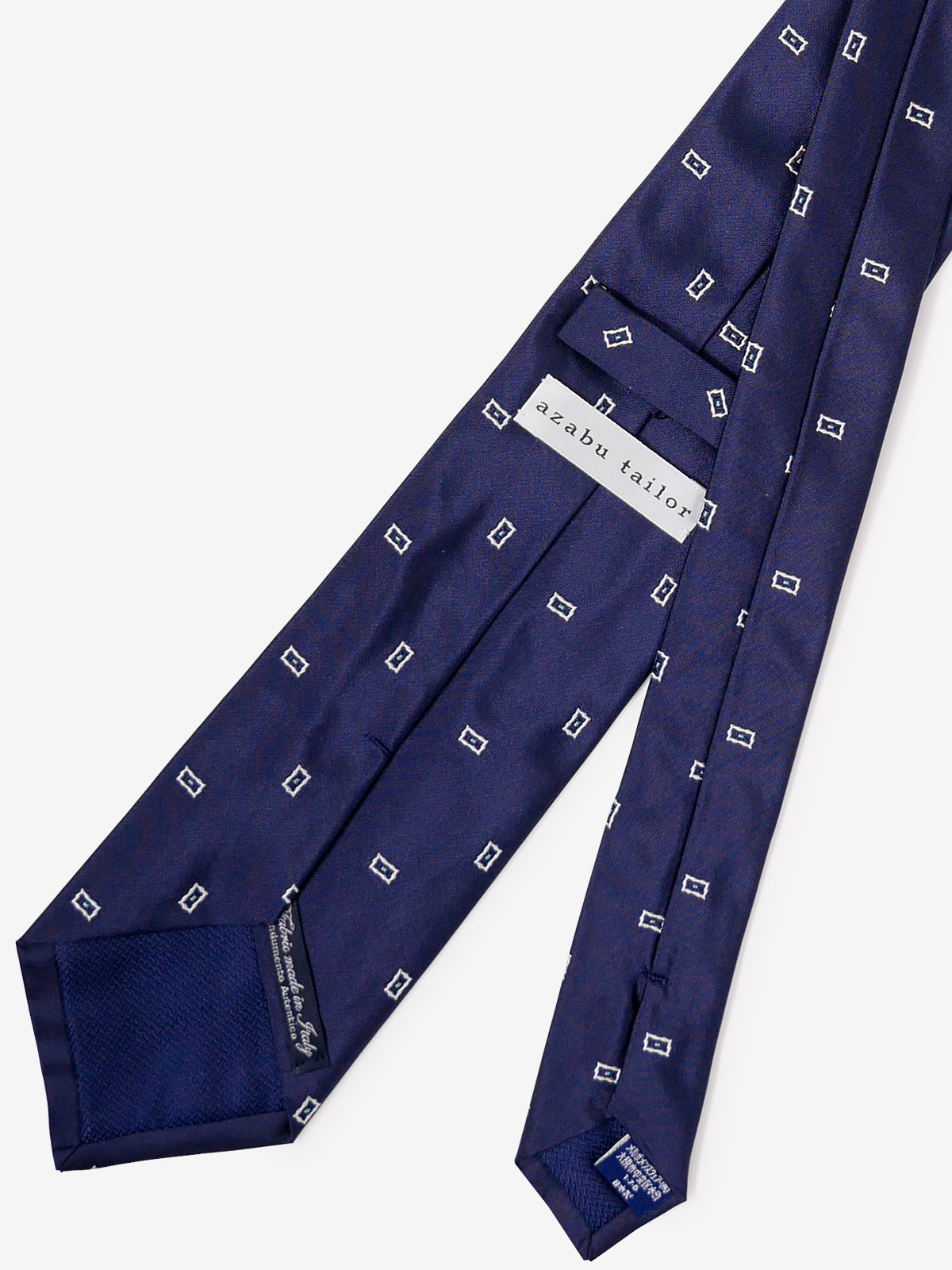 Classico Seta|Rectangle Neat Tie|ネイビー