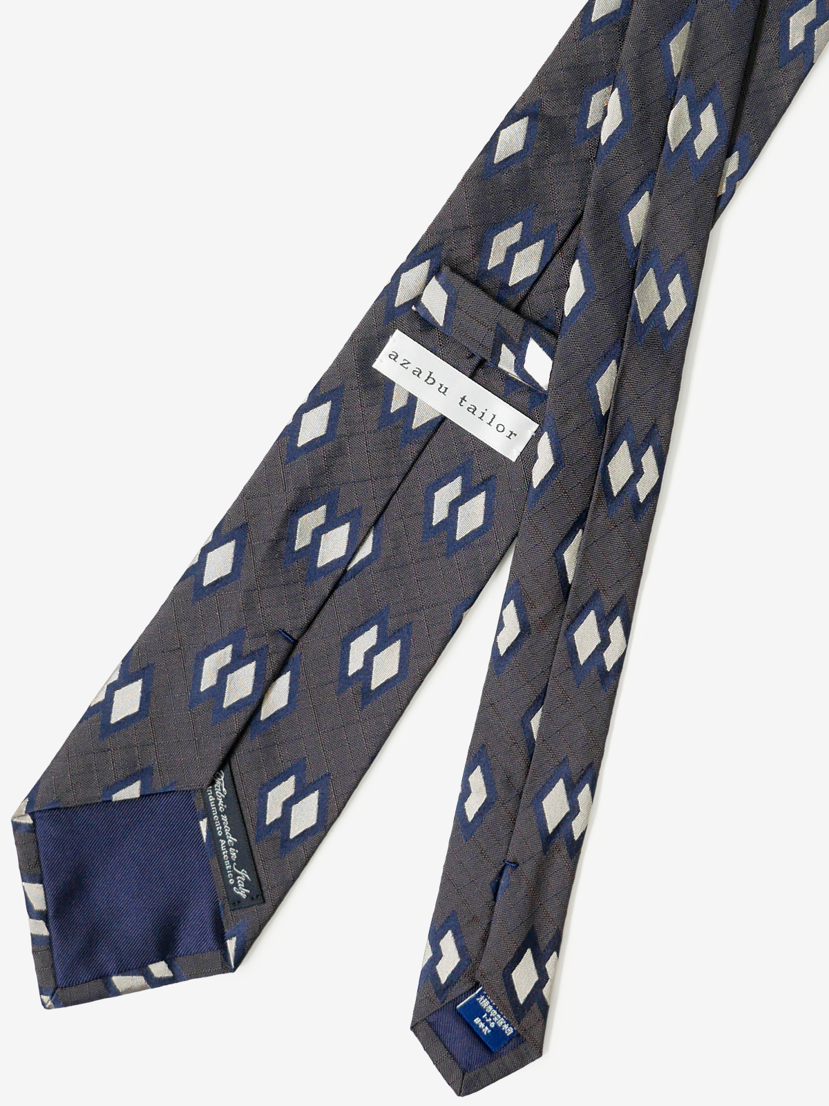 Classico Seta|Double Rhombus Neat Tie|ブラウン
