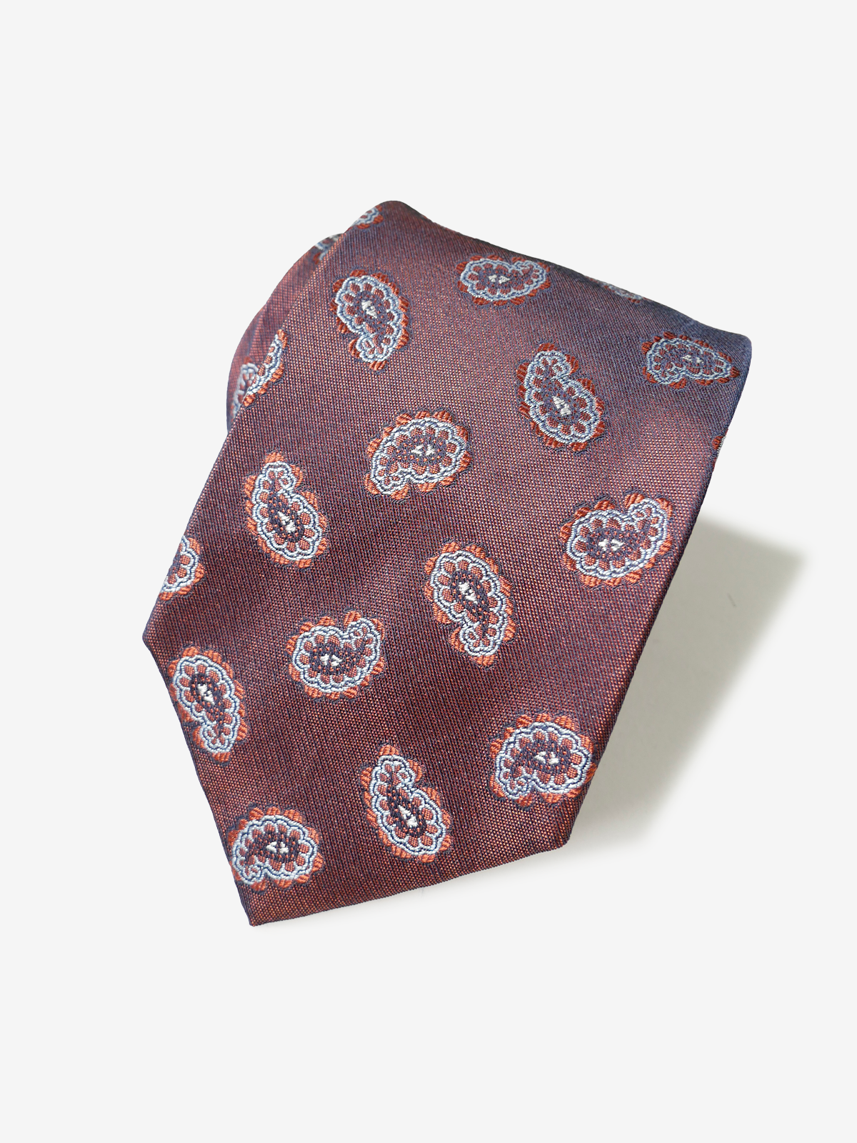 Classico Seta|Paisley Neat Tie|レッド