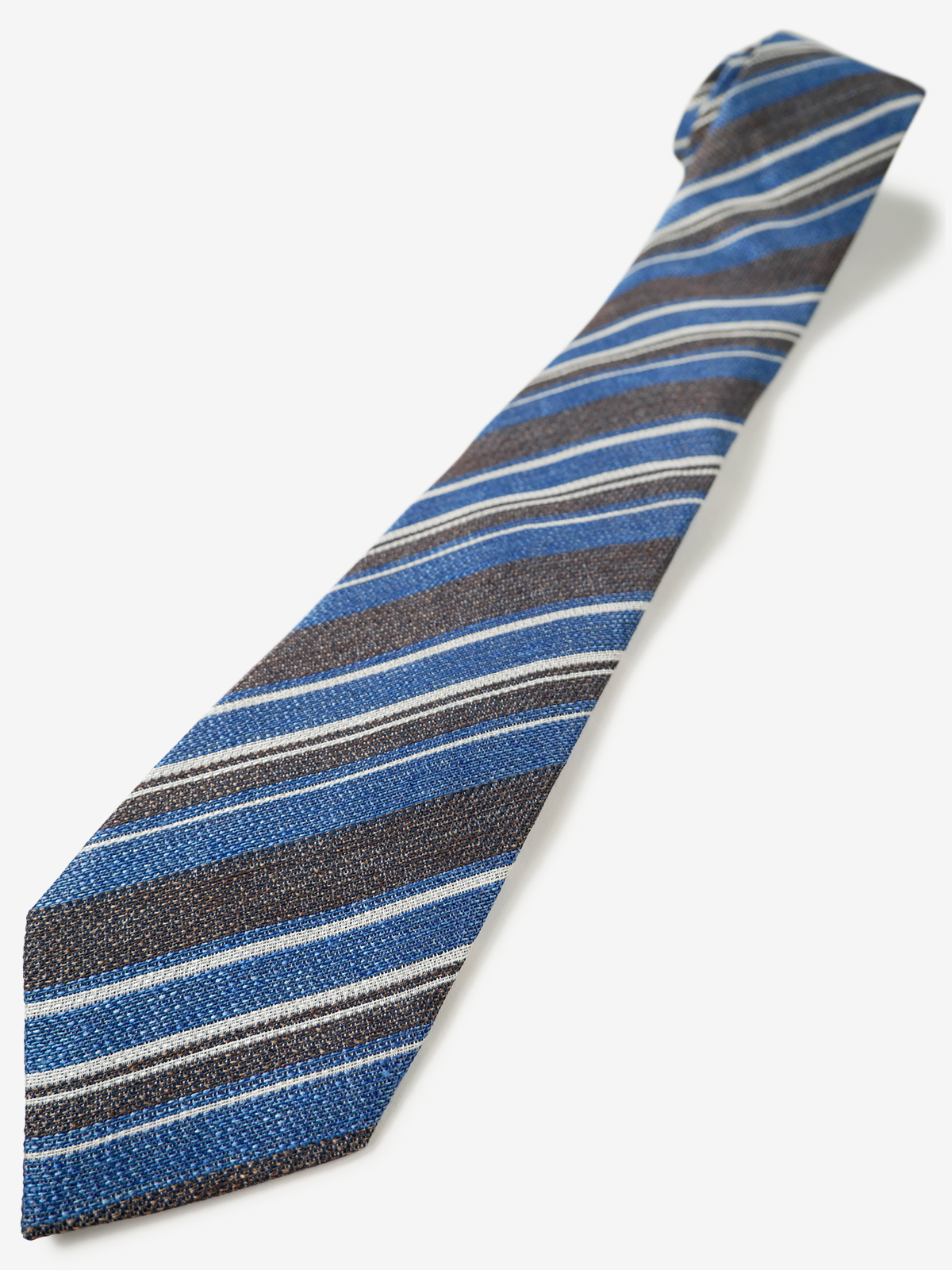 Classico Seta|Stripe Tie|ブラウン