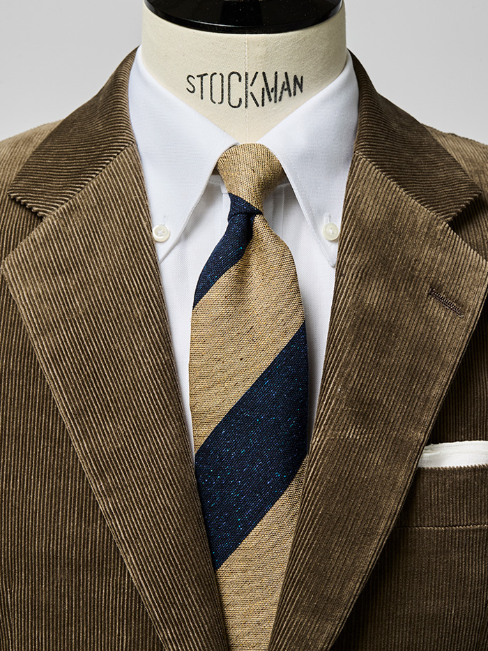 Classico Seta|Stripe Tie|ベージュ