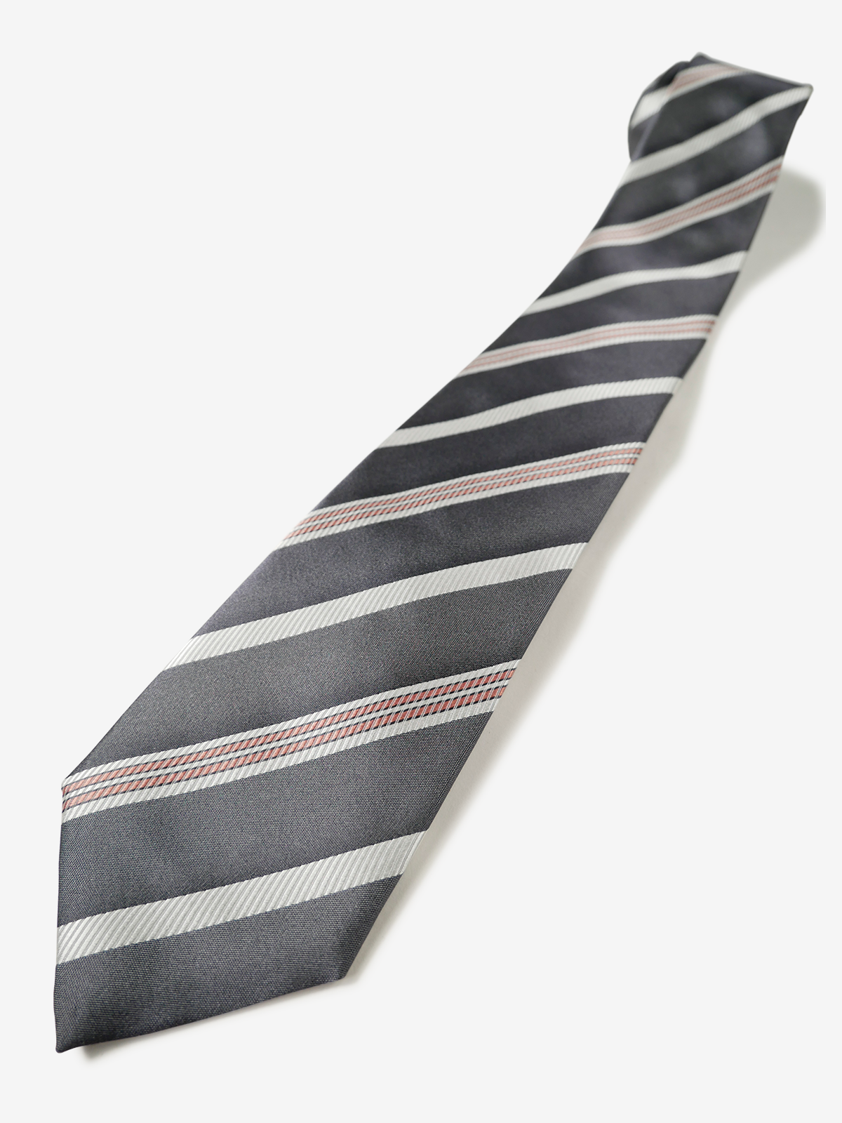 Classico Seta|Stripe Tie|グレー