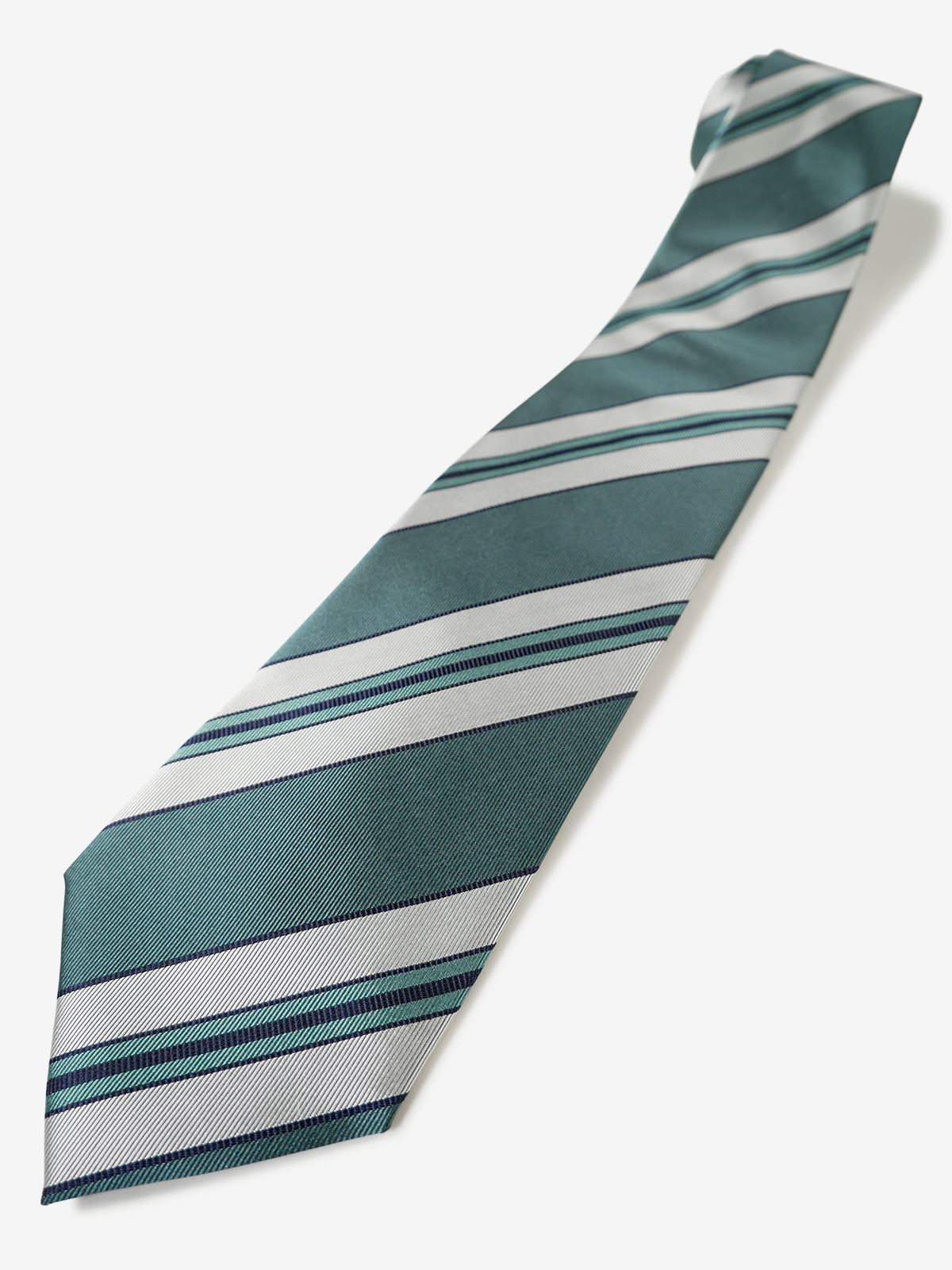 Classico Seta|Stripe Tie|グリーン