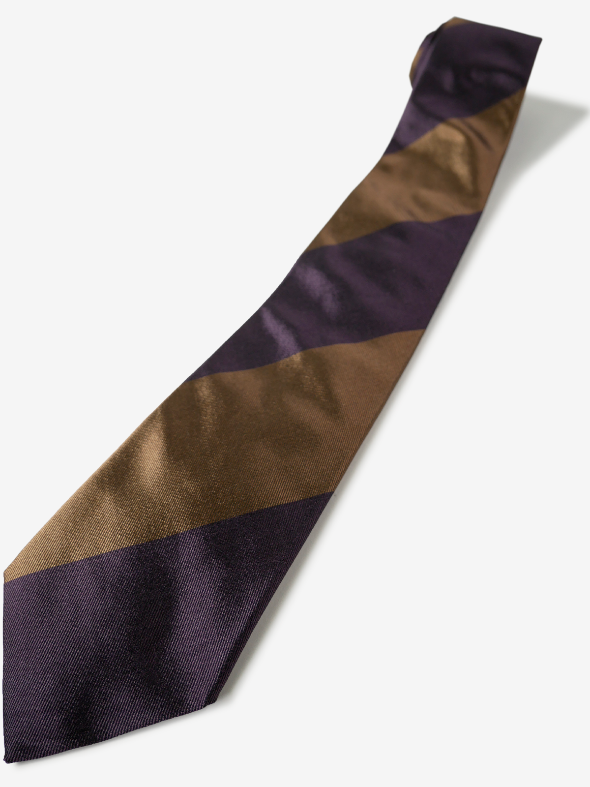 Classico Seta|Block Stripe Tie|ブラウン