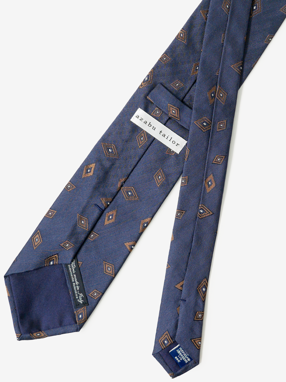 Classico Seta|Rhombus Neat Tie|ネイビー