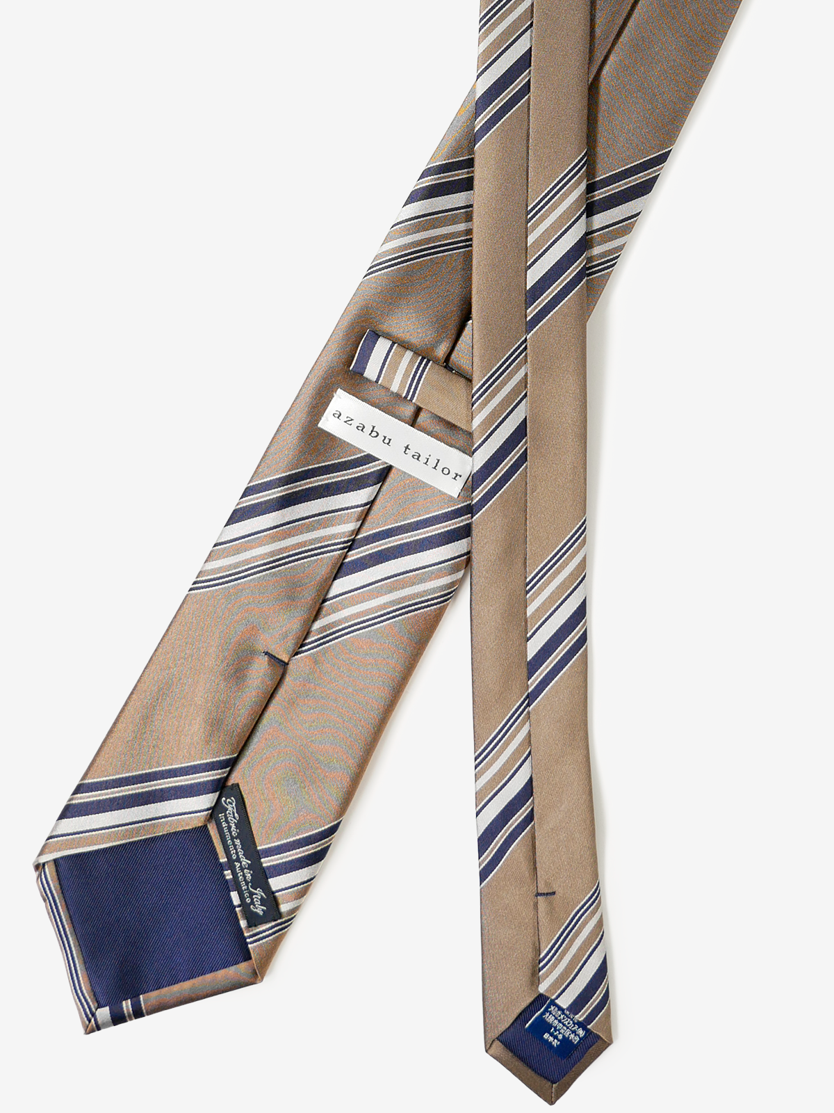 Classico Seta|Stripe Tie|ベージュ