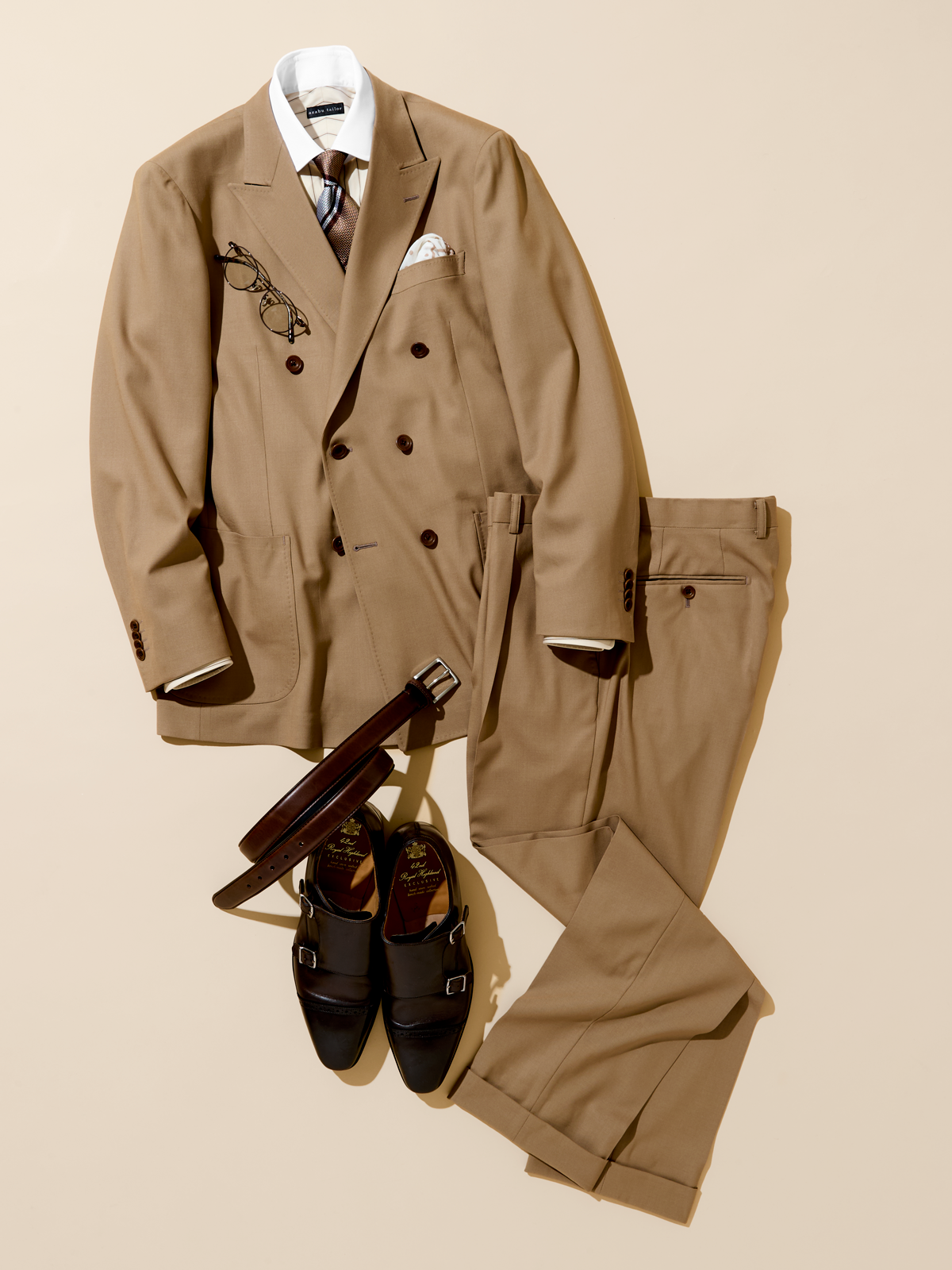 Classico Seta|Stripe Tie|ベージュ