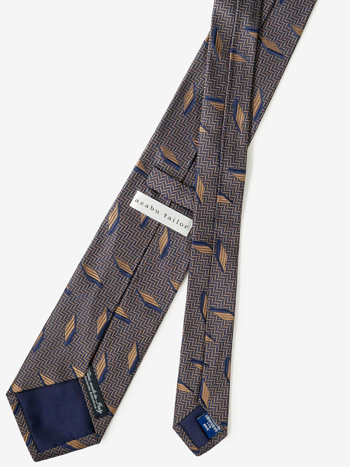Classico Seta|Rhombus Neat Tie|ブラウン