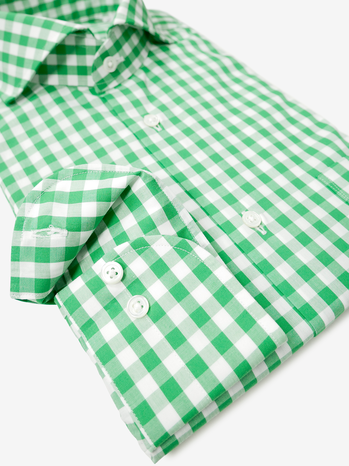 Checked Slim Fit Shirt|グリーン