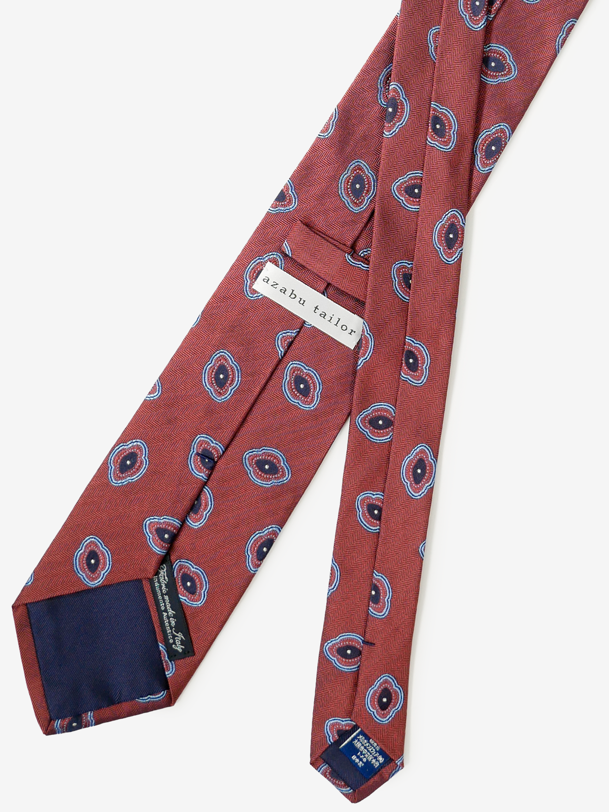 Classico Seta|Floral Medallion Tie|レッド