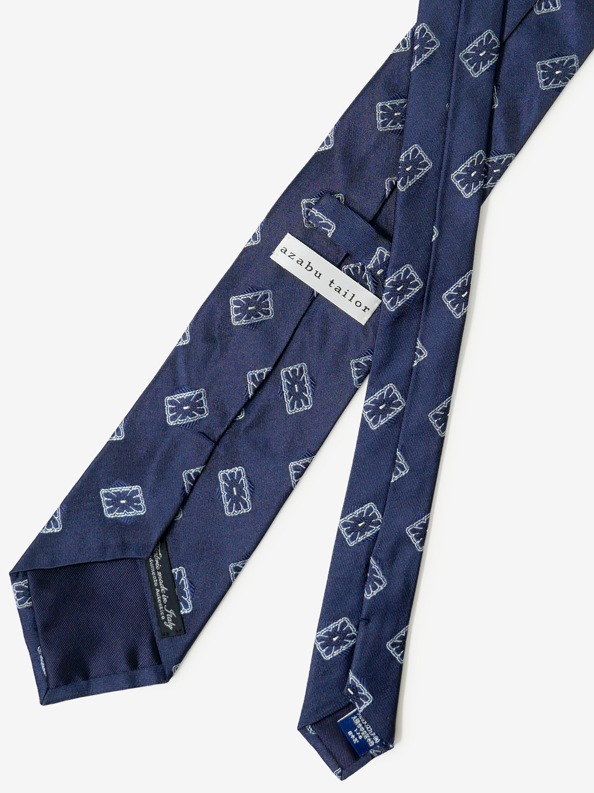 Classico Seta|Rectangle Neat Tie|ネイビー