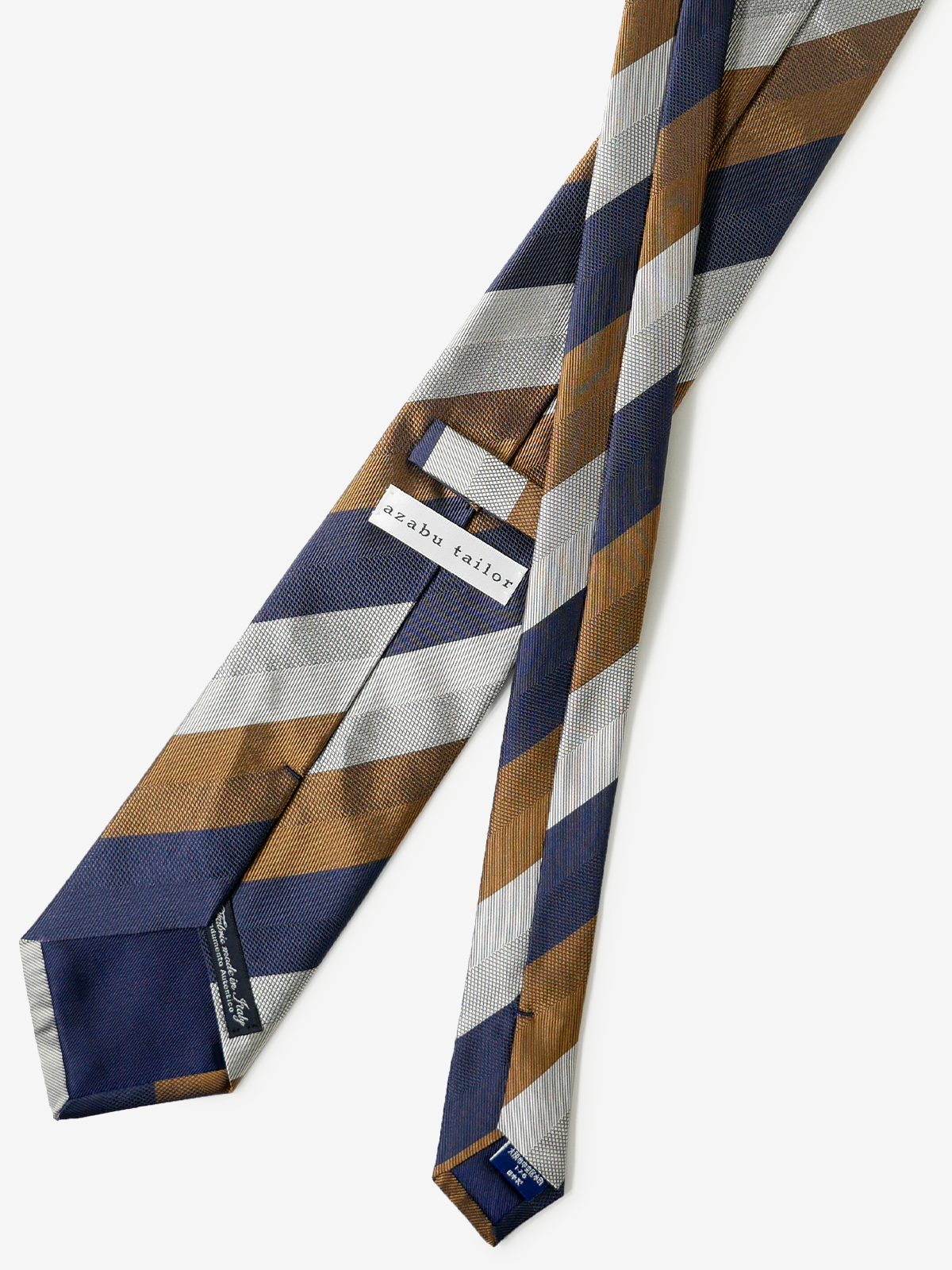 Classico Seta|Stripe Tie|ブラウン