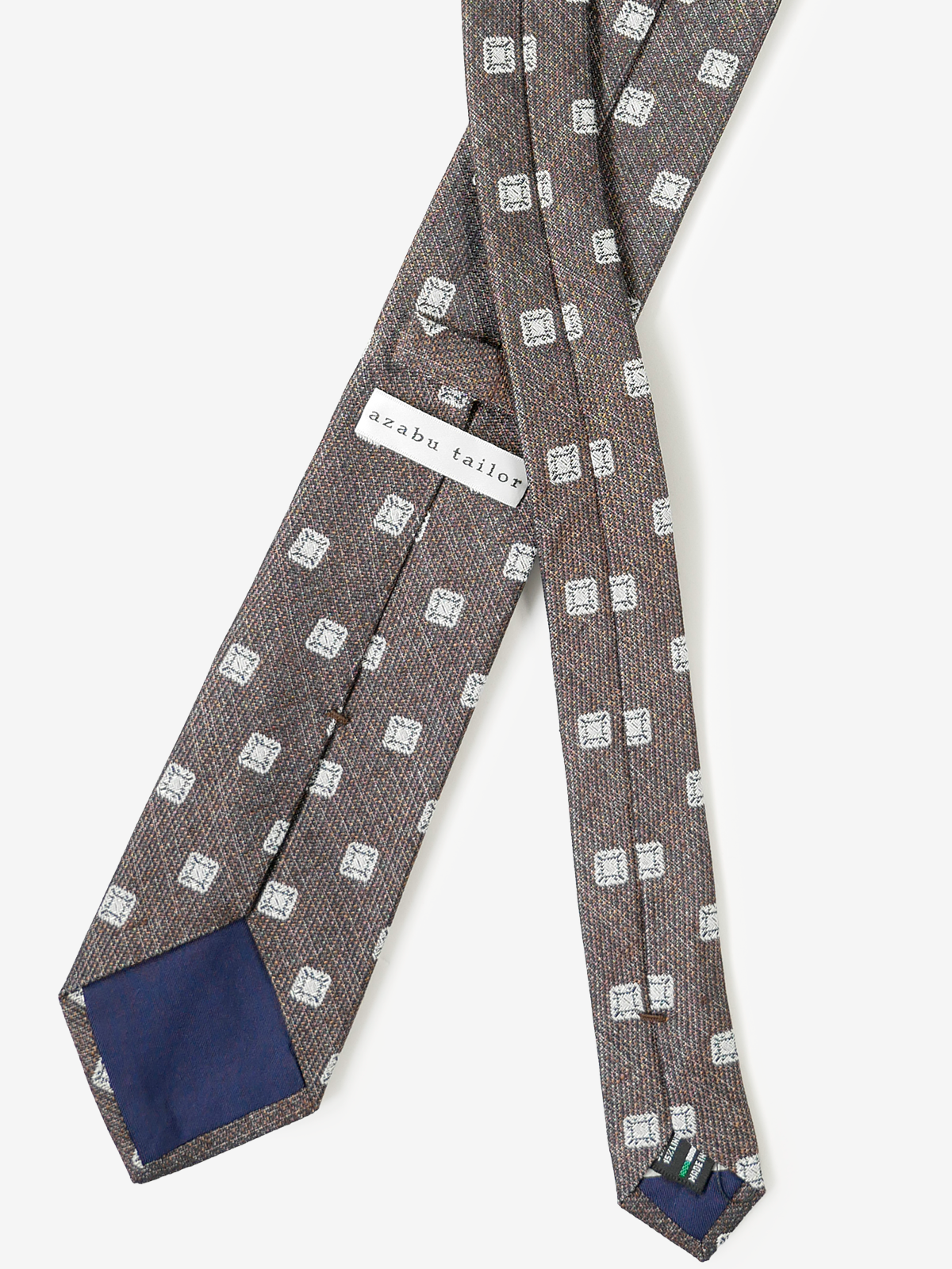 Classico Seta|Square Neat Tie|ブラウン