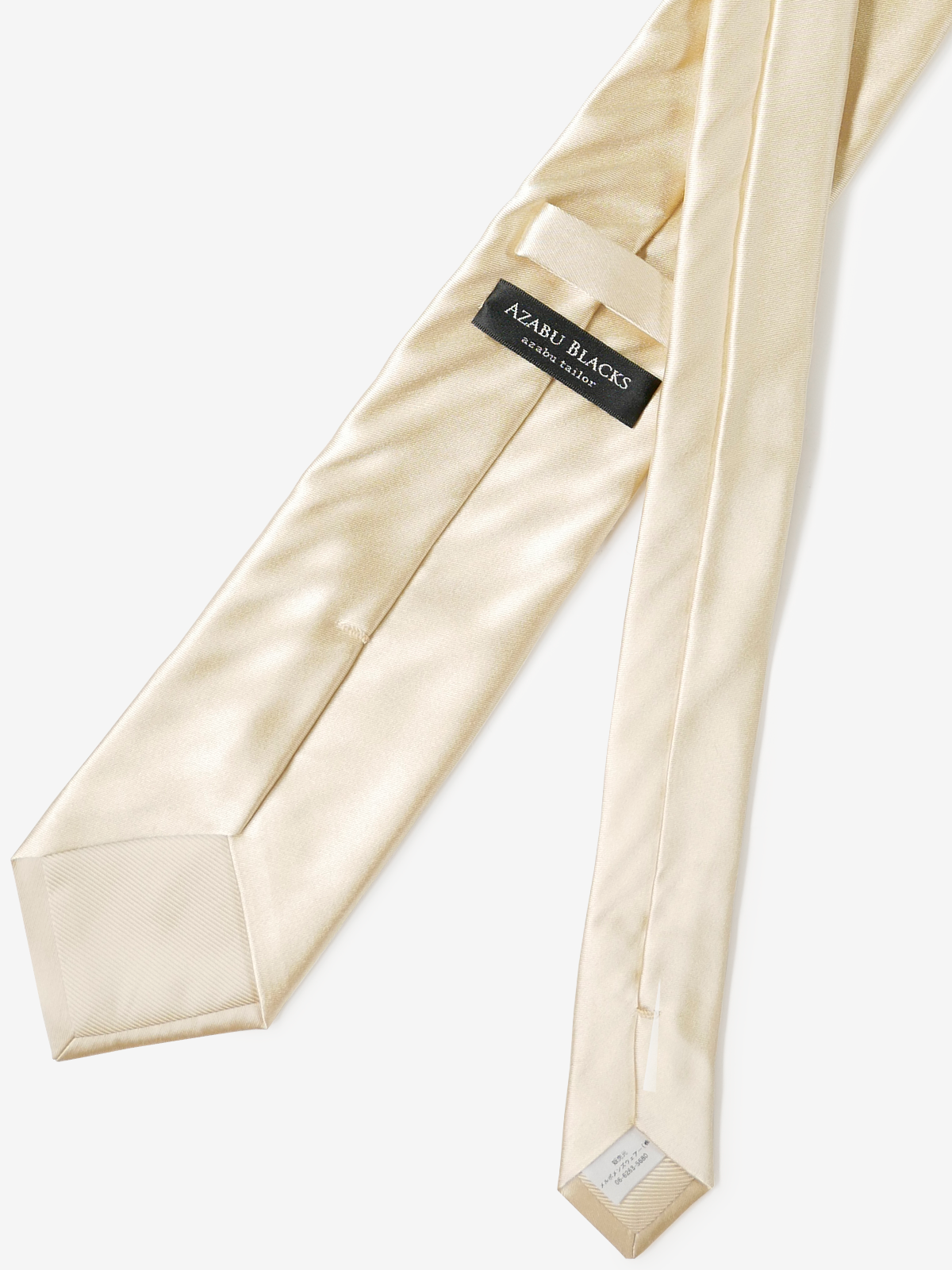Solid Color Satin Tie|アイボリー