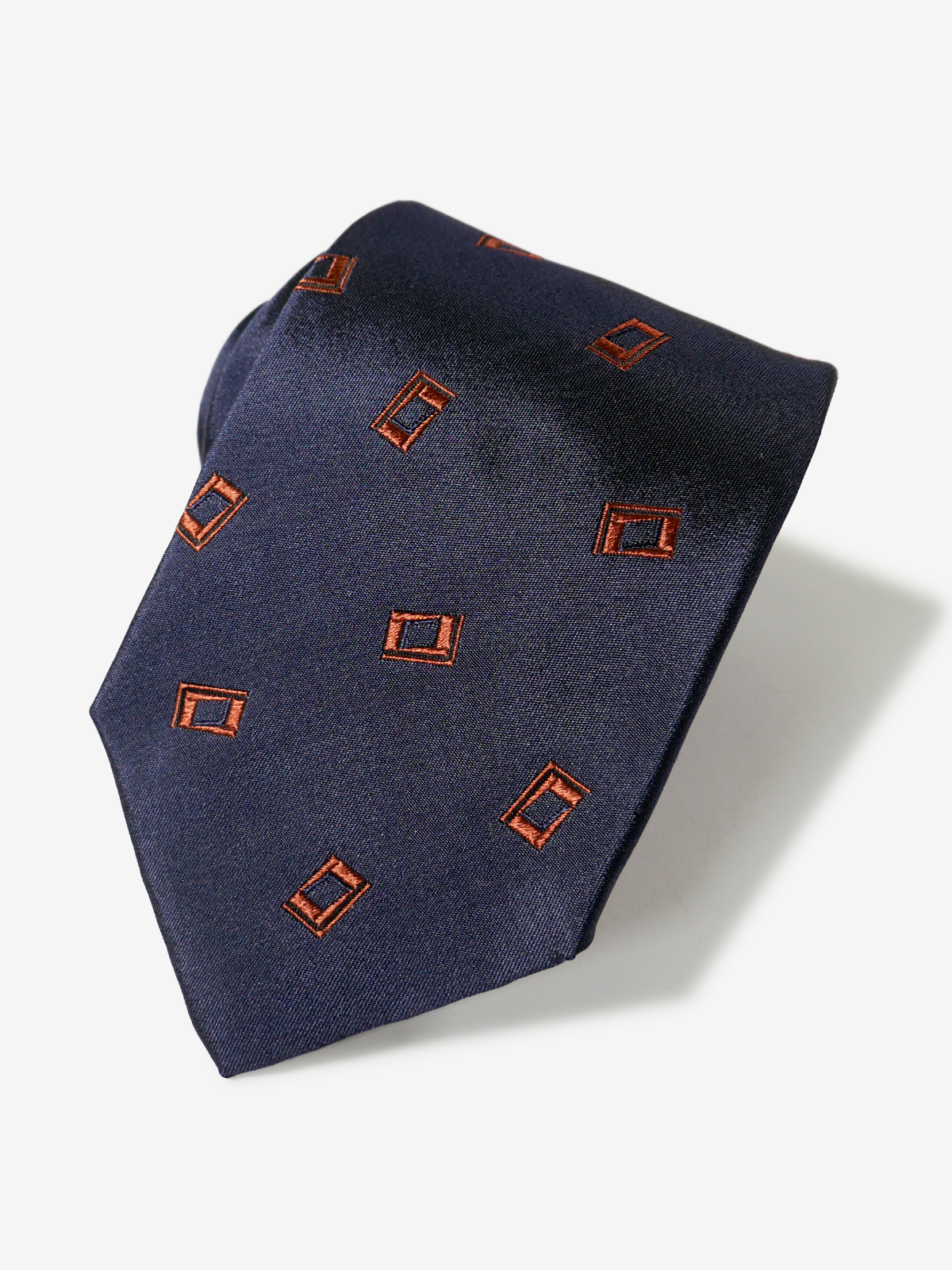 Classico Seta|Rectangle Neat Tie|ネイビー