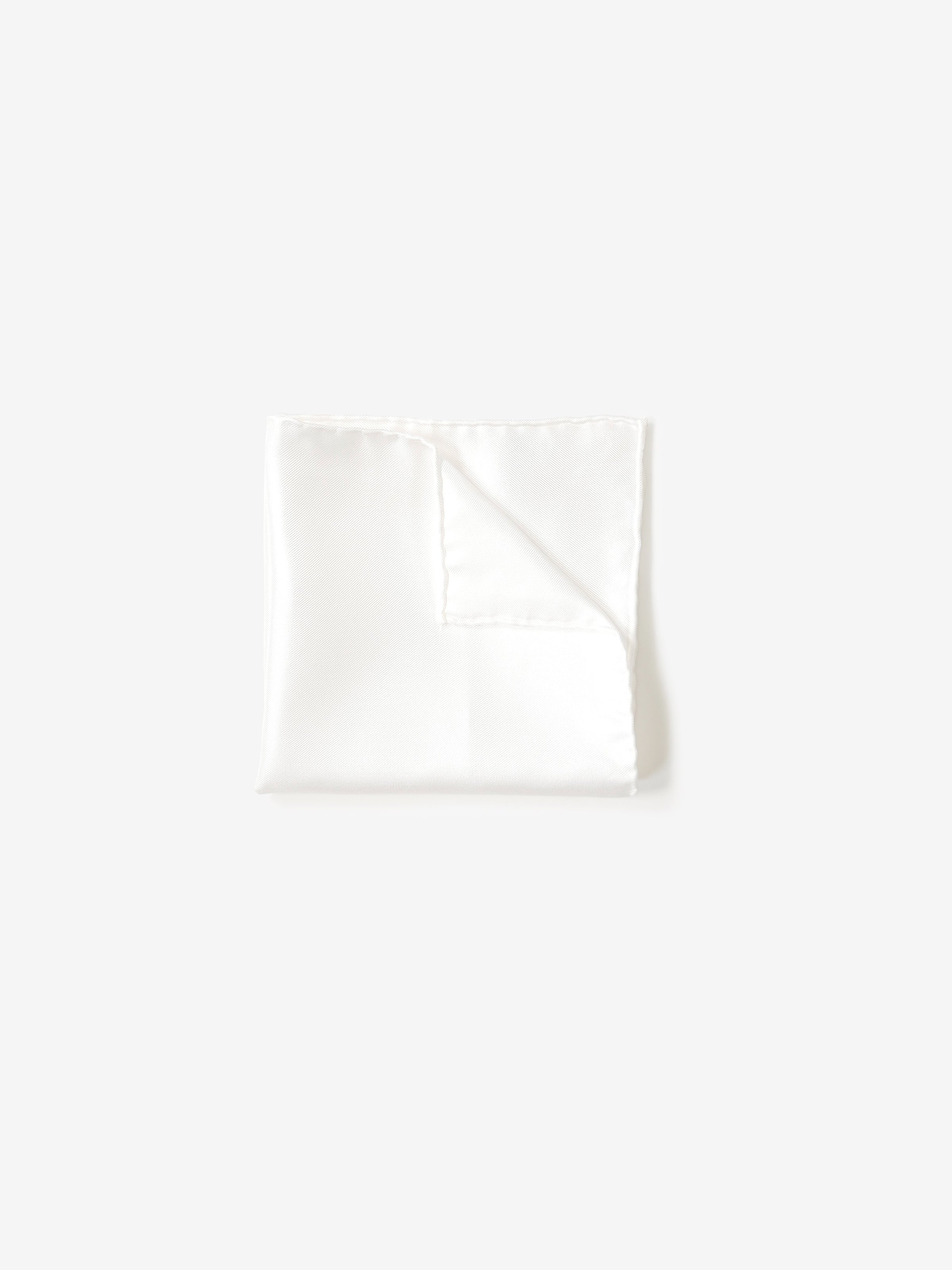 Silk Pocket Square|ホワイト