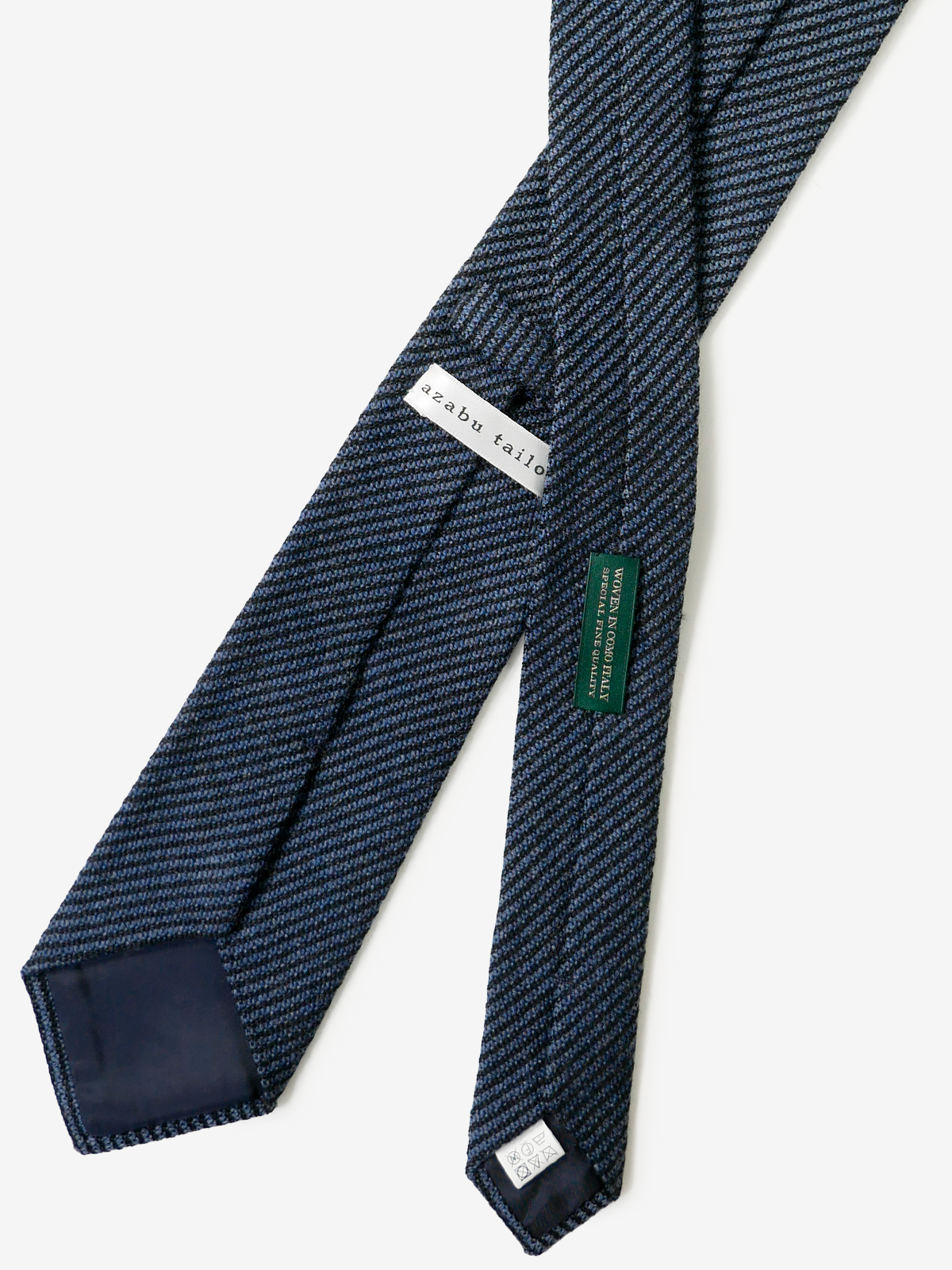 Pinto|Herringbone Wool Tie|ブルー