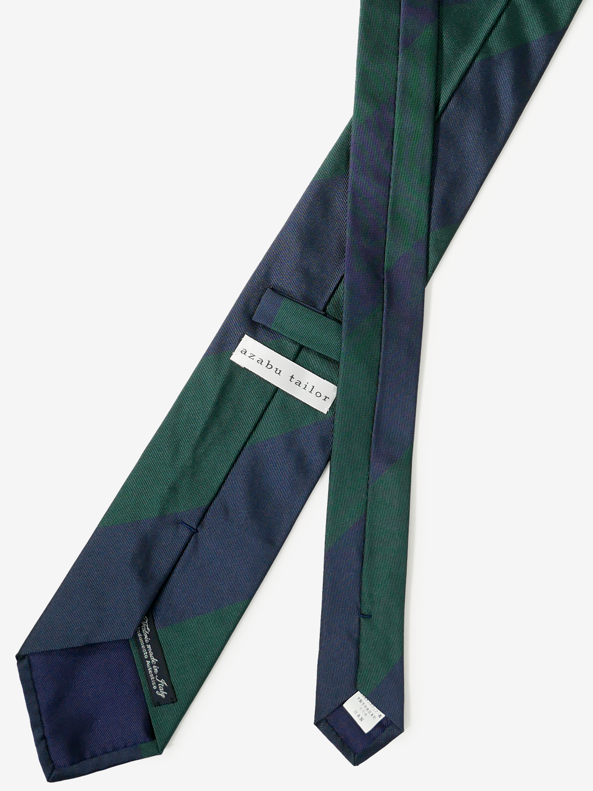 Classico Seta|Block Stripe Tie|グリーン