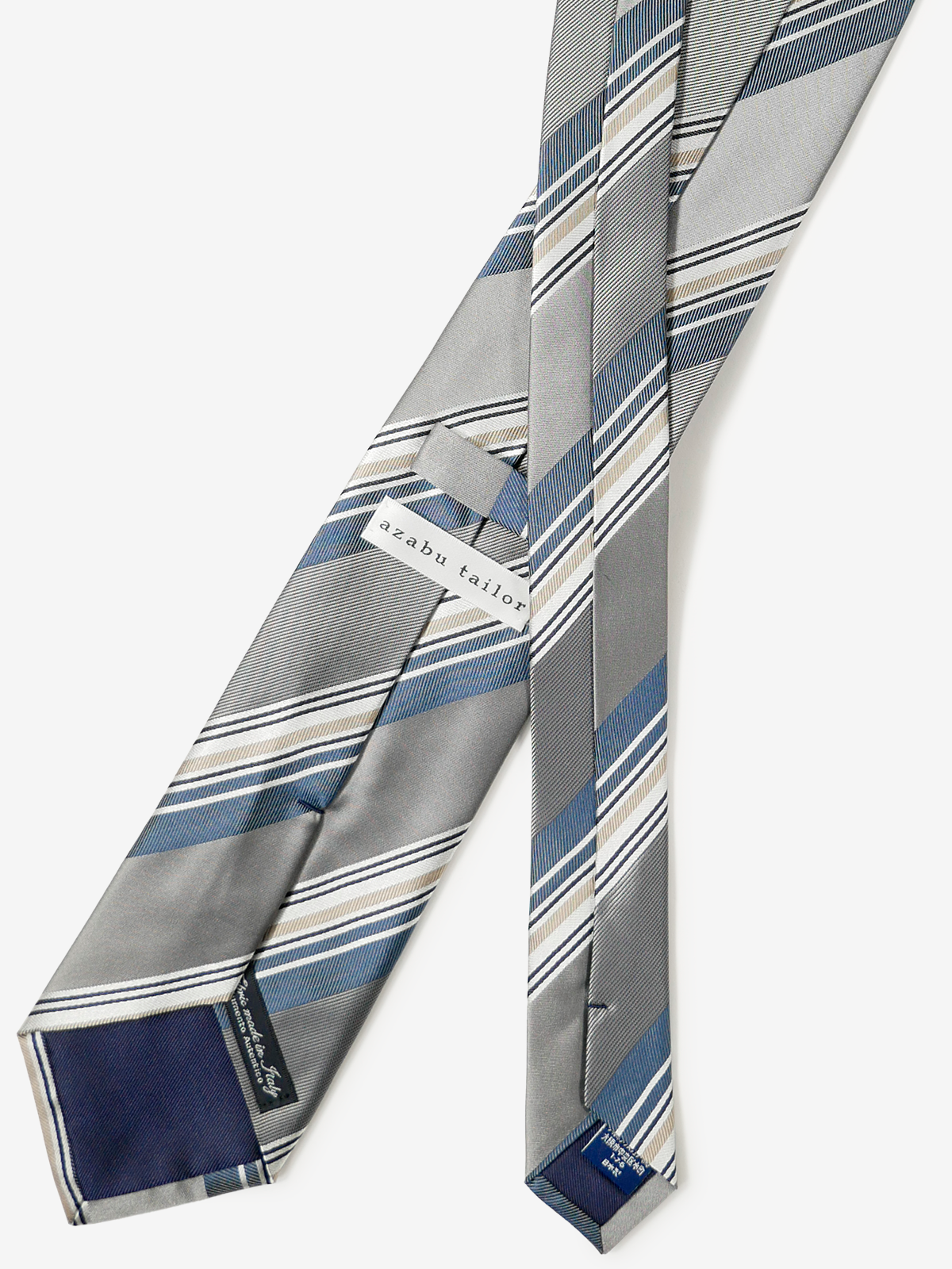 Classico Seta|Stripe Tie|グレー