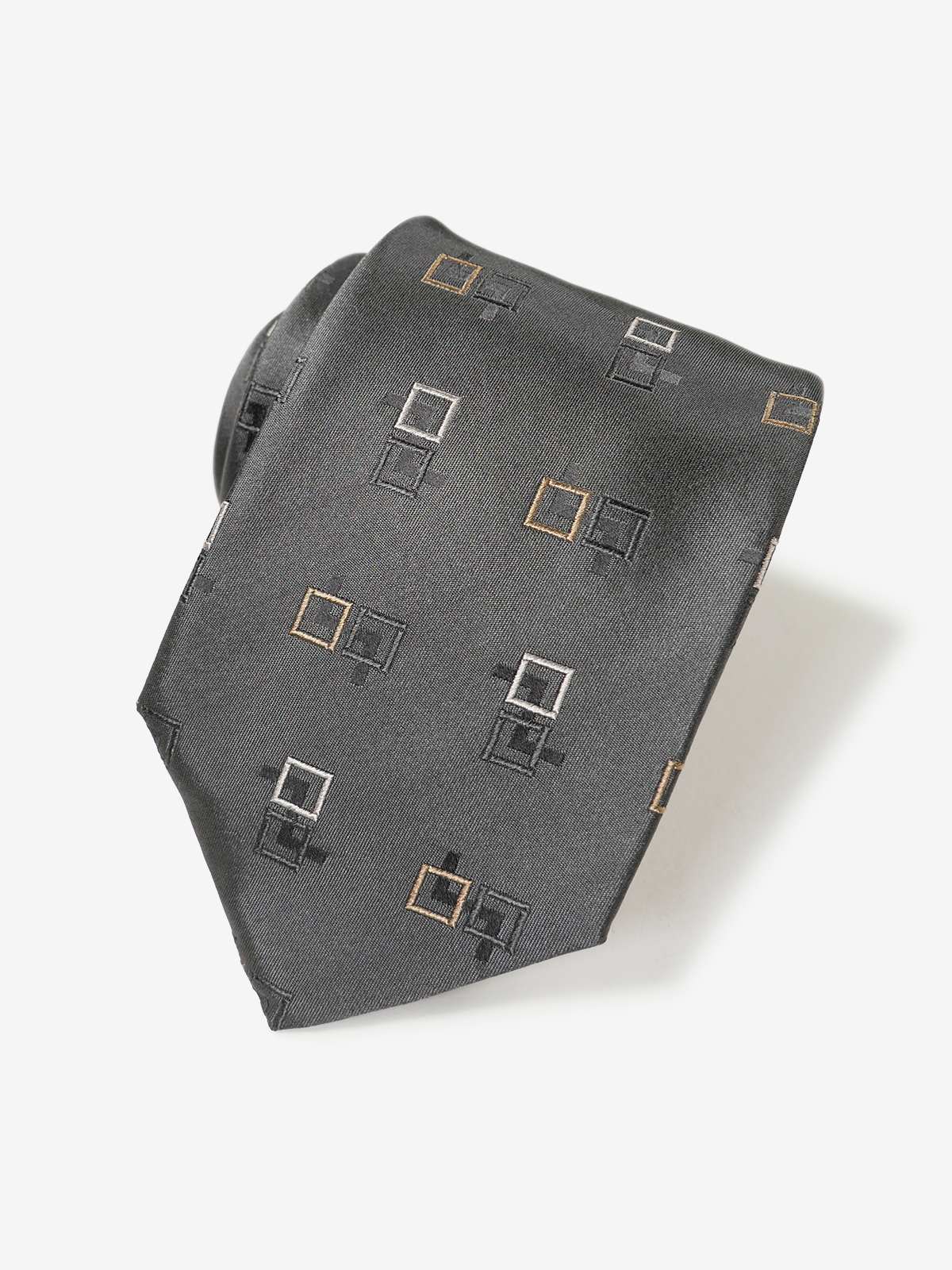 Classico Seta|Double Square Neat Tie|グレー