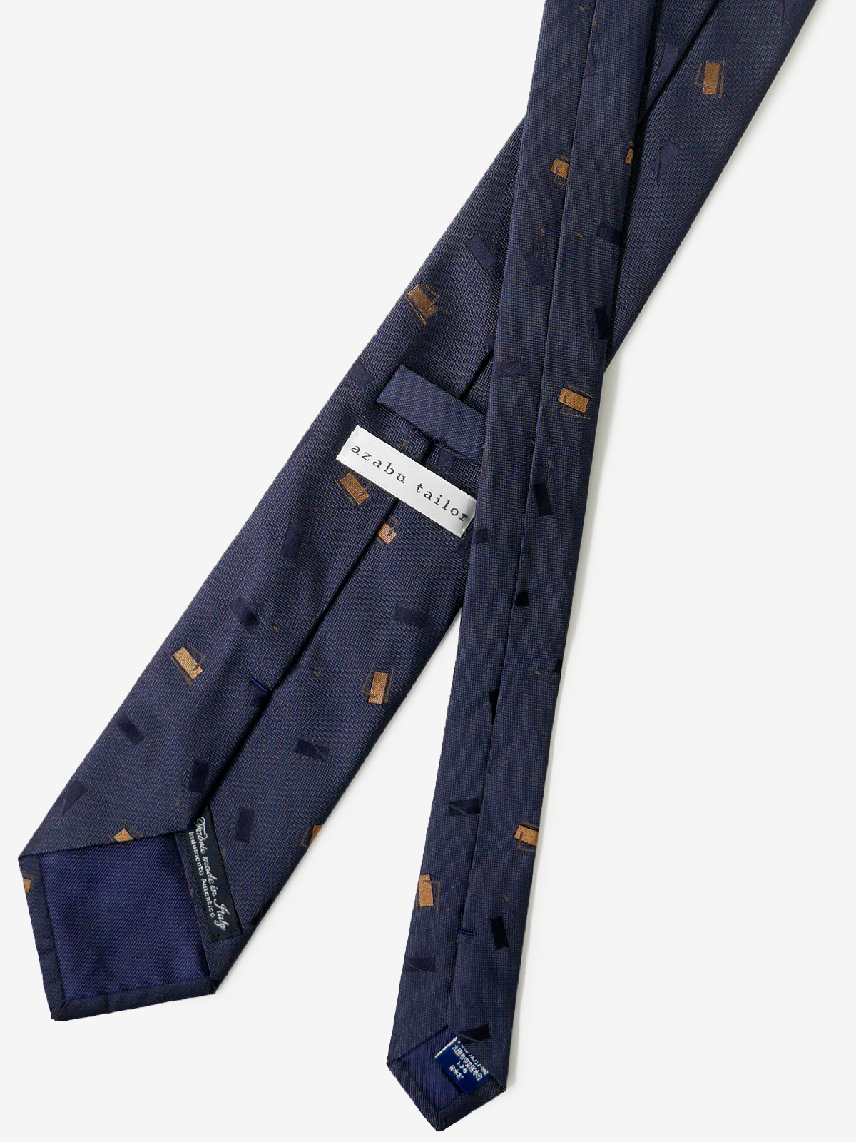 Classico Seta|Rectangle Neat Tie|ネイビー