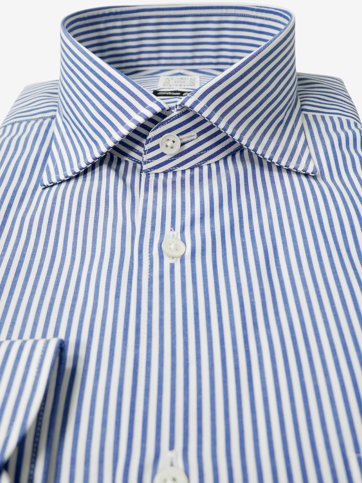 Striped Slim Fit Shirt|ネイビー