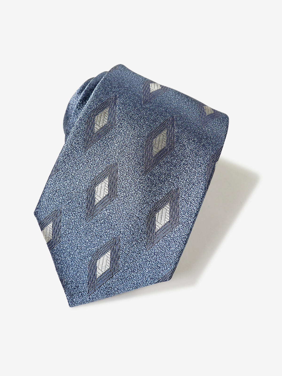 Classico Seta|Rhombus Neat Tie|ブルー