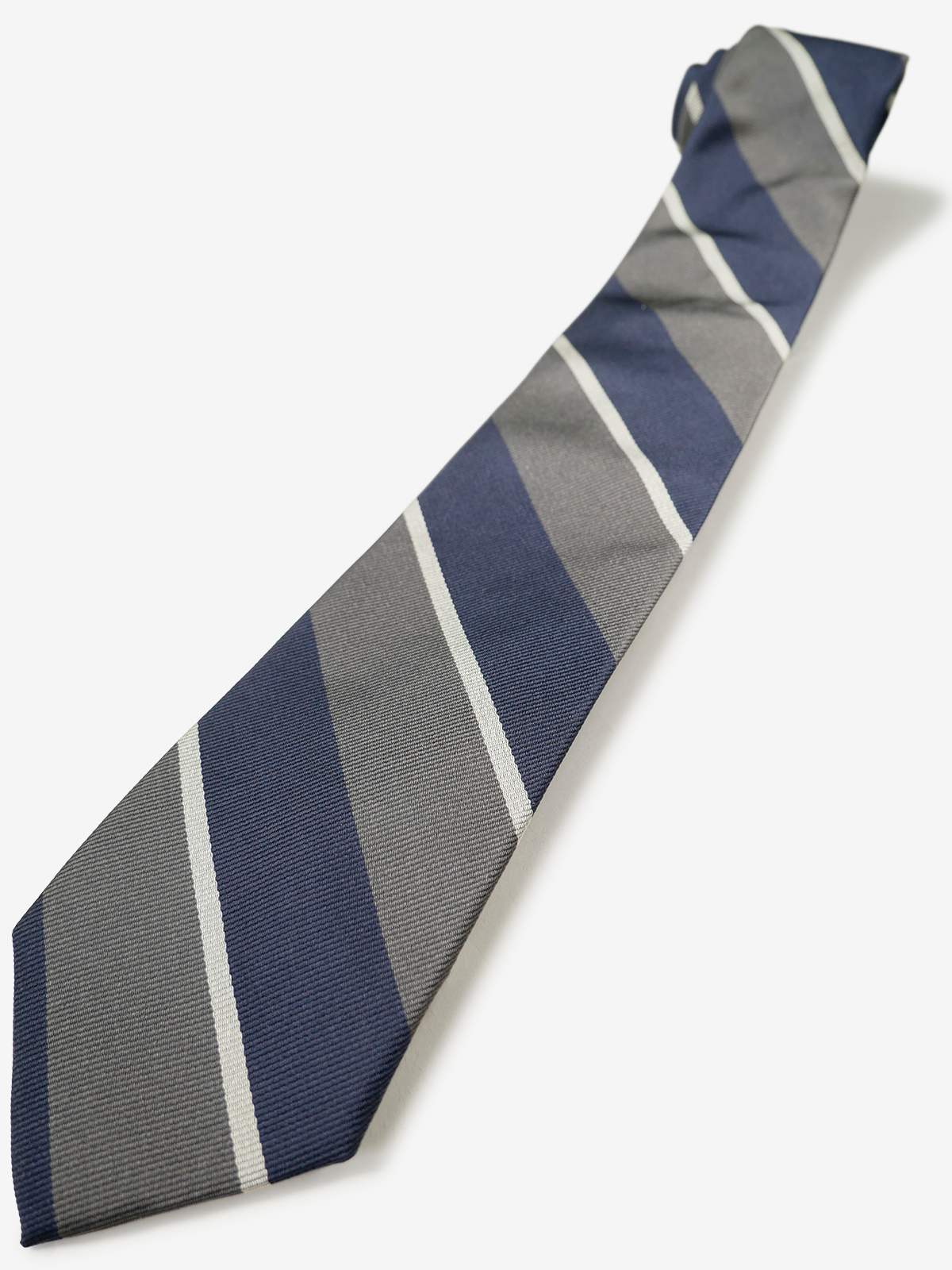 Classico Seta|Regimental Striped Necktie|グレー